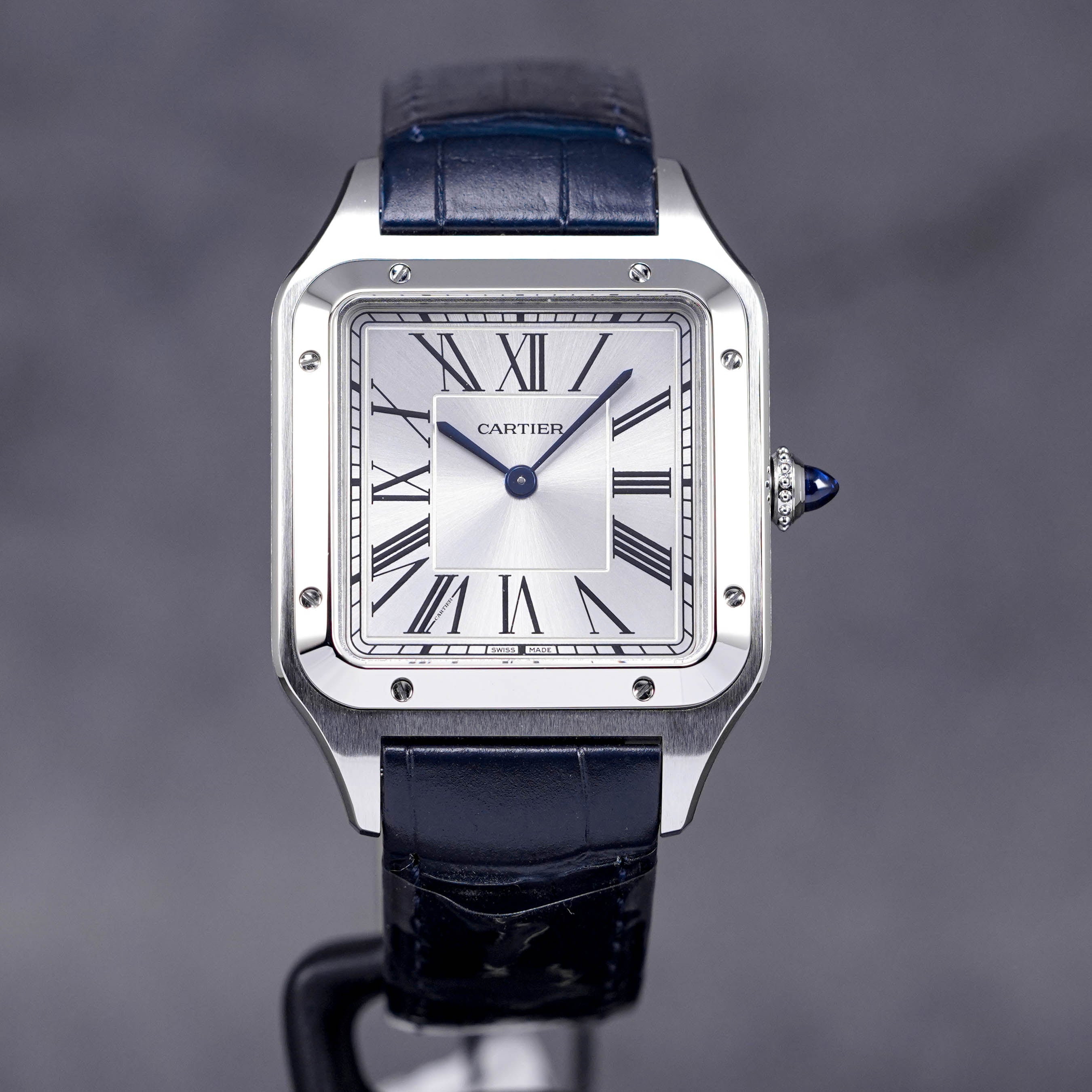 CARTIER SANTOS DUMONT LARGE QUARTZ SILVER DIAL (2023) - IDWX