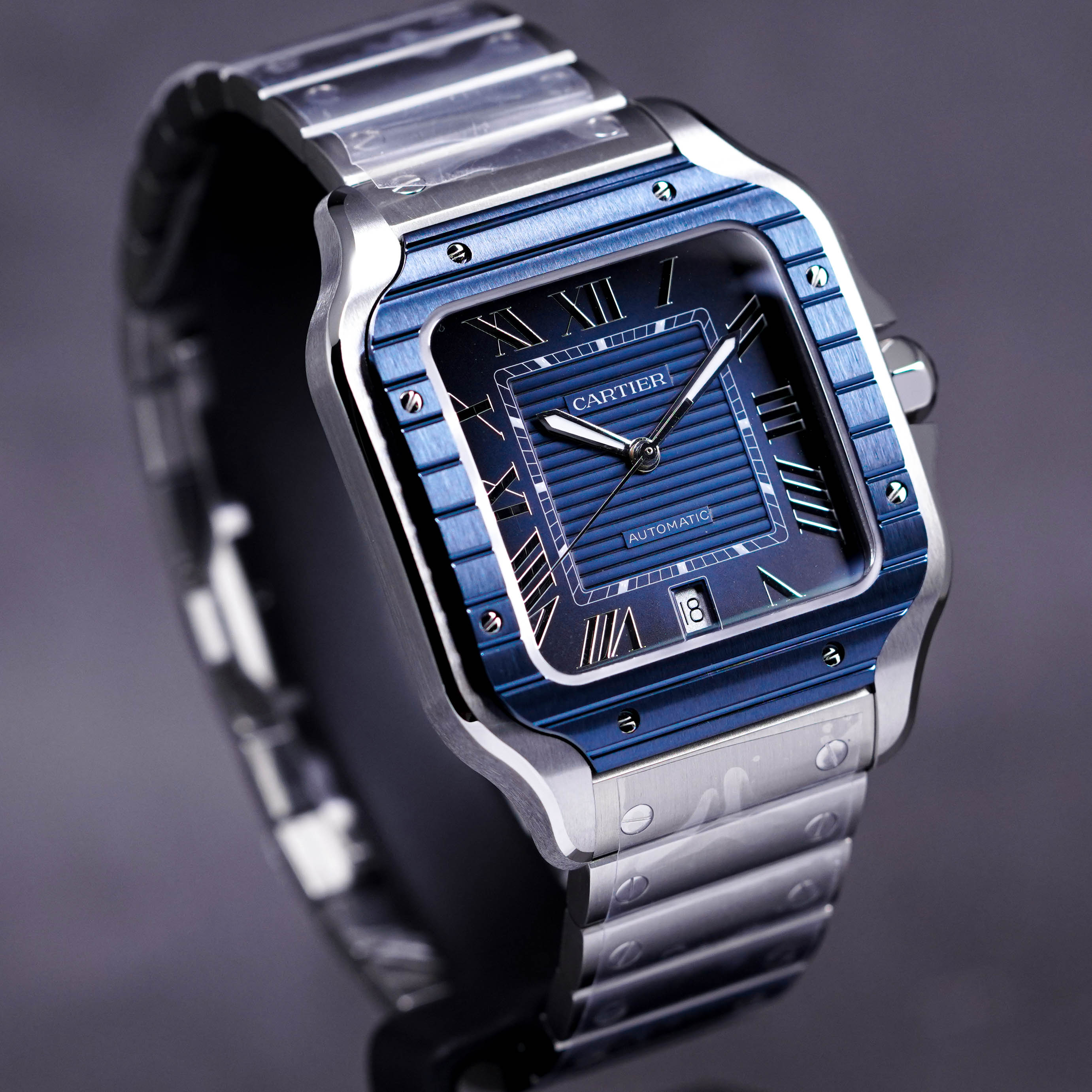 SANTOS DE CARTIER LARGE PVD BLUE DIAL (2022)