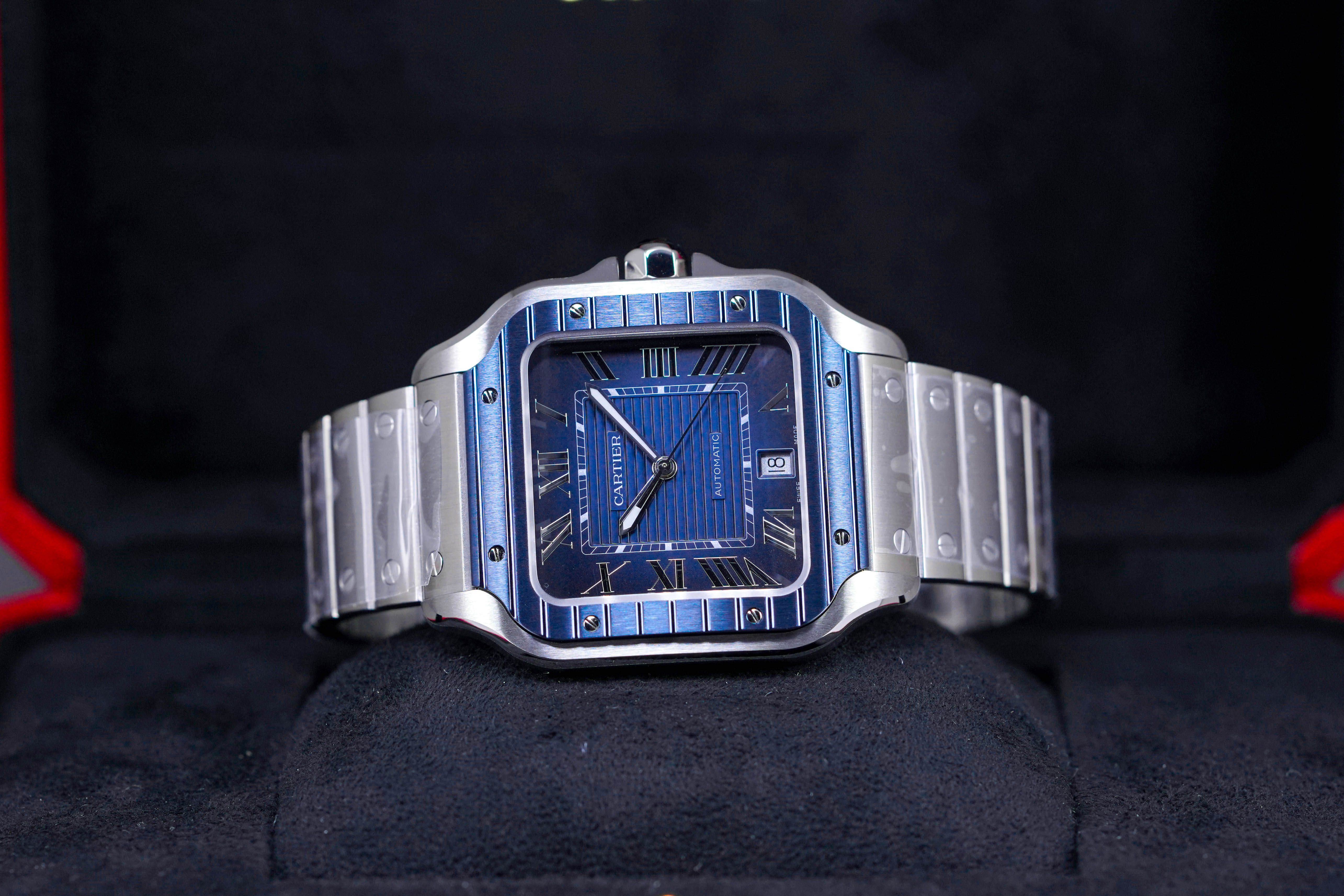 SANTOS DE CARTIER LARGE PVD BLUE DIAL (2022)