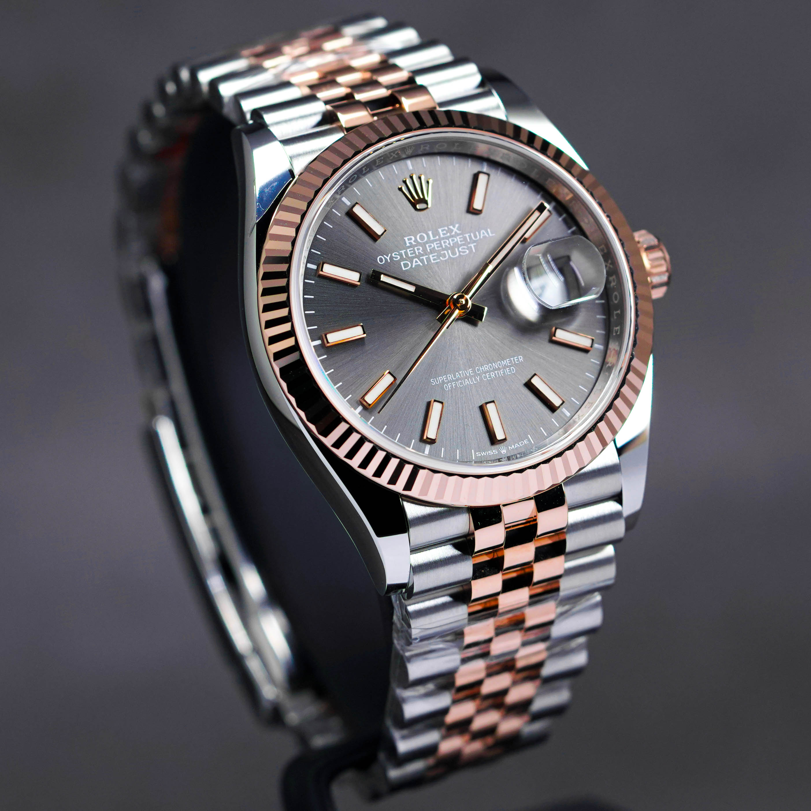 DATEJUST 36MM TWOTONE ROSEGOLD RHODIUM DIAL (2022)