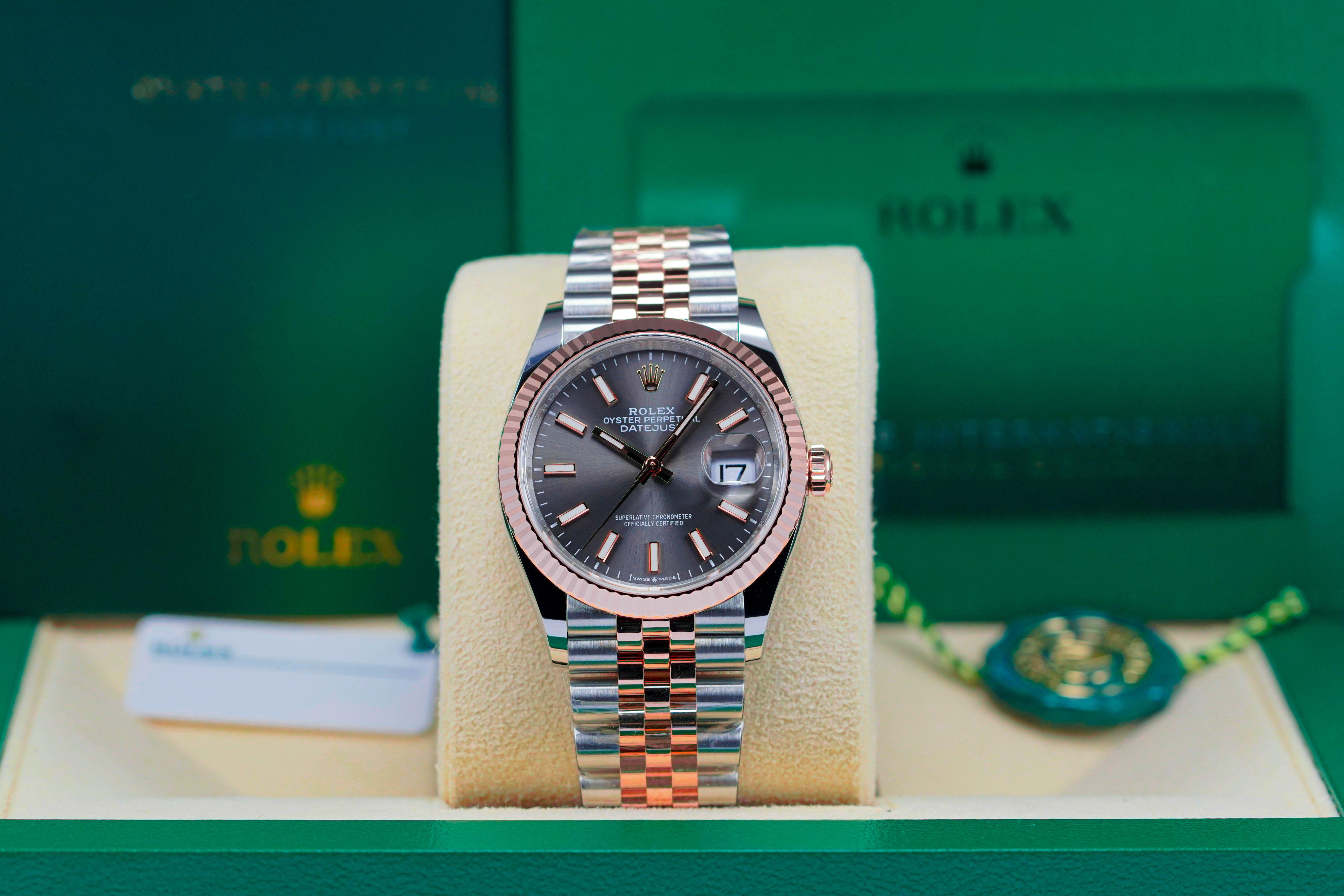 DATEJUST 36MM TWOTONE ROSEGOLD RHODIUM DIAL (2022)