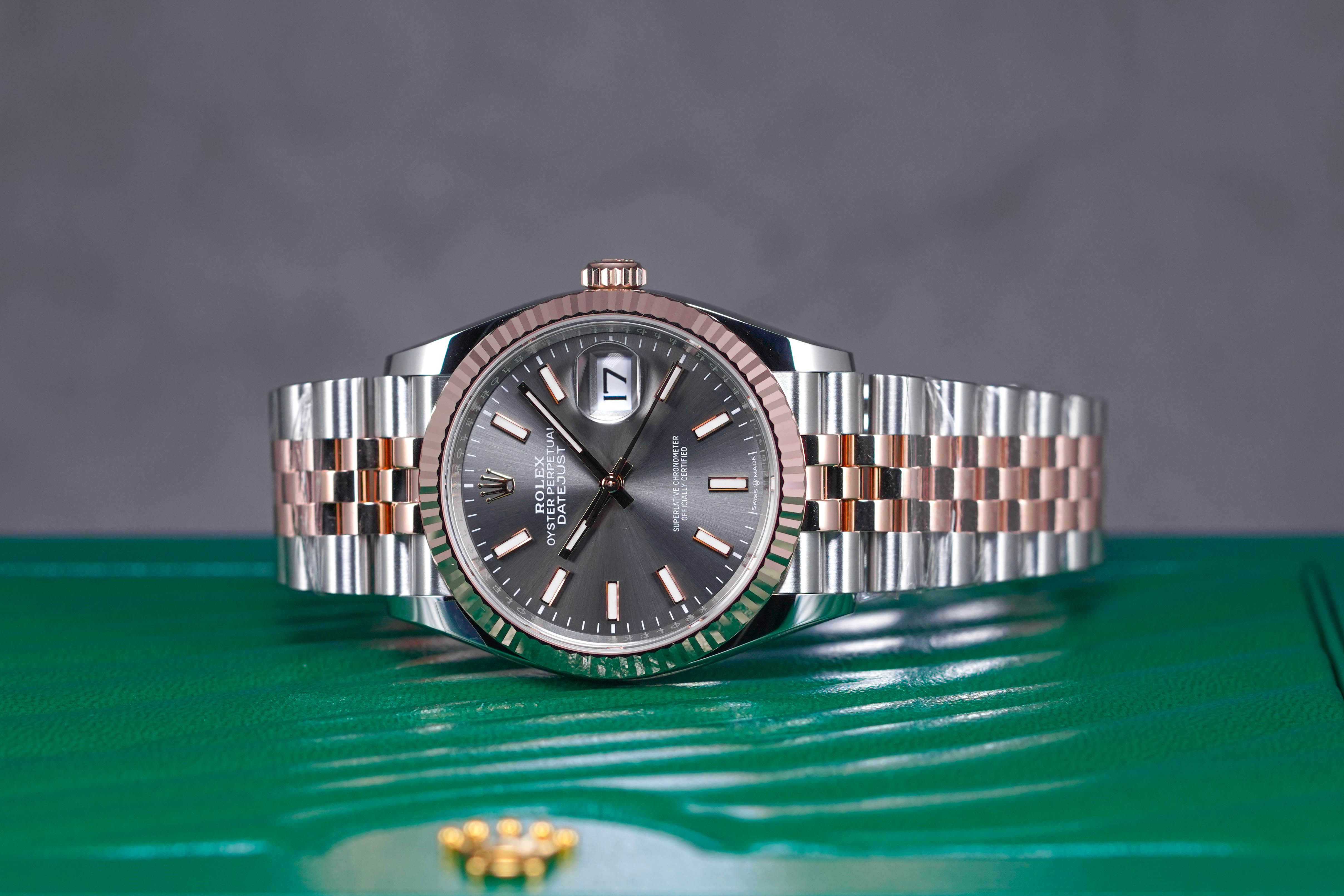 DATEJUST 36MM TWOTONE ROSEGOLD RHODIUM DIAL (2022)