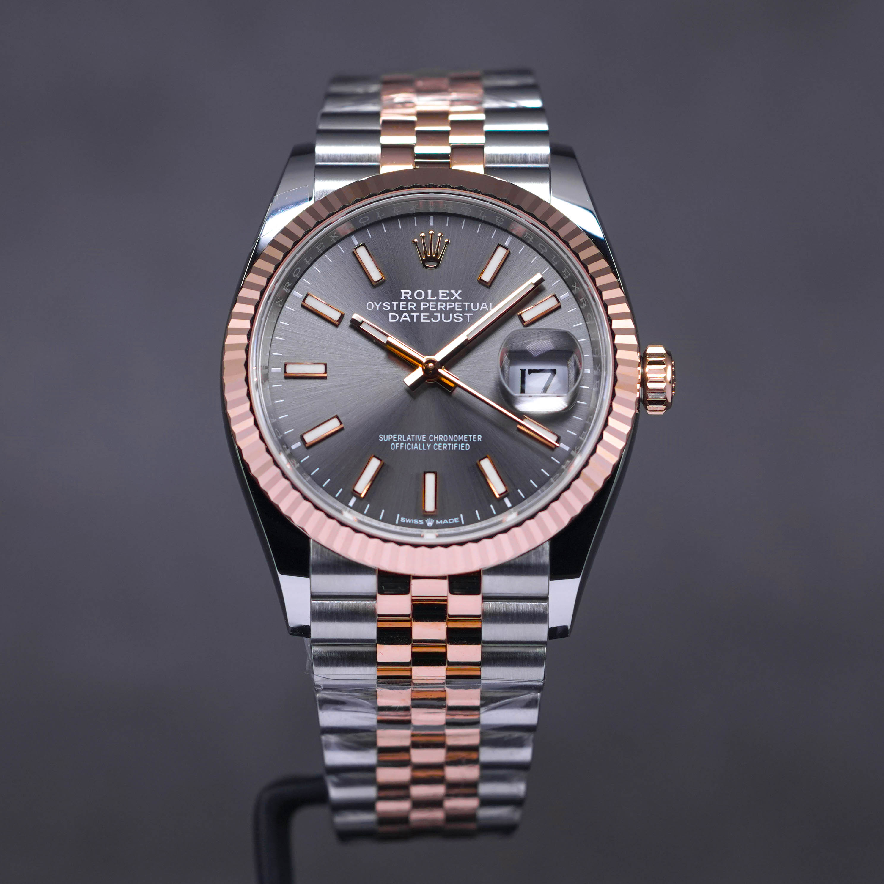 DATEJUST 36MM TWOTONE ROSEGOLD RHODIUM DIAL (2022)