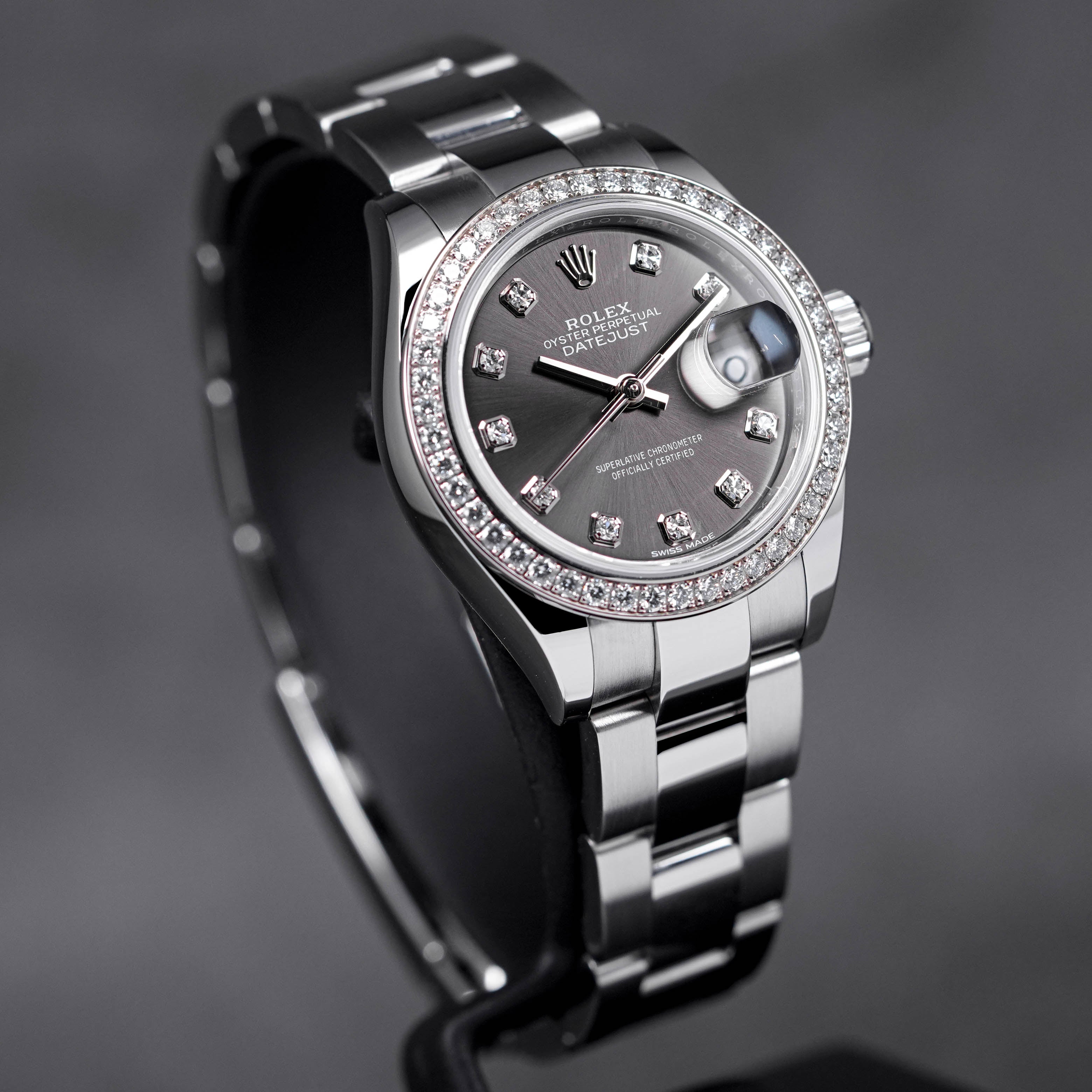 DATEJUST 28MM RHODIUM DIAMOND DIAL DIAMOND RING (2021)