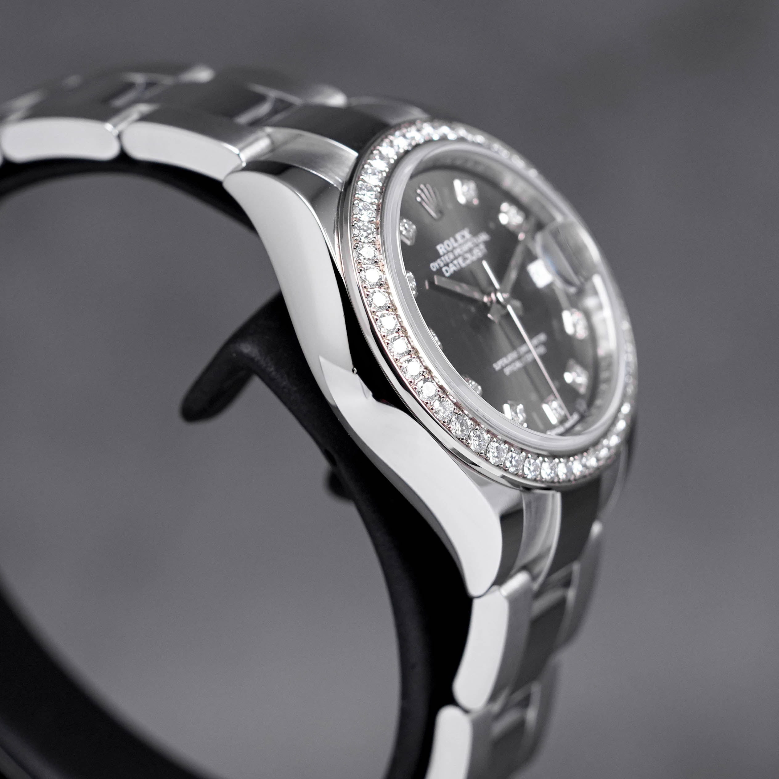 DATEJUST 28MM RHODIUM DIAMOND DIAL DIAMOND RING (2021)