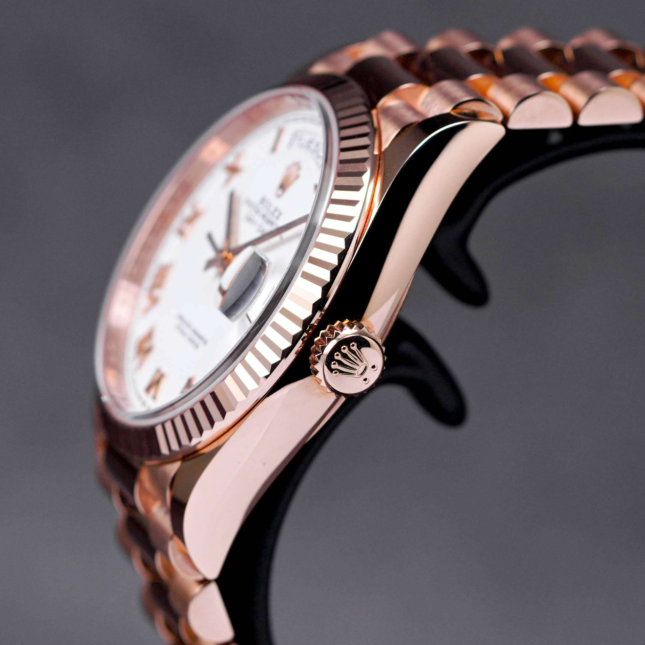 Rolex Daydate Rosegold White Roman