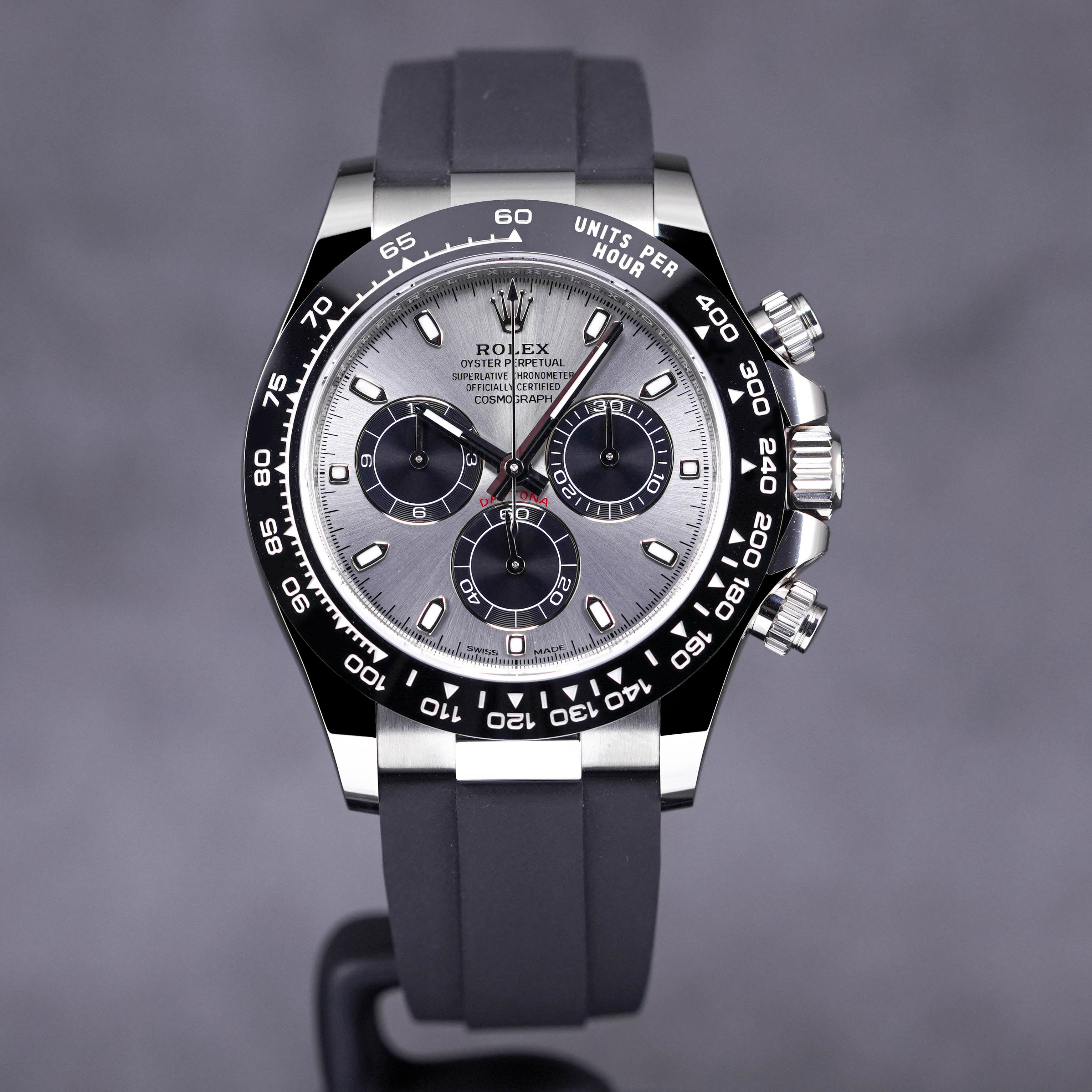 ROLEX DAYTONA OYSTERFLEX WHITEGOLD GREY DIAL (2020) - IDWX