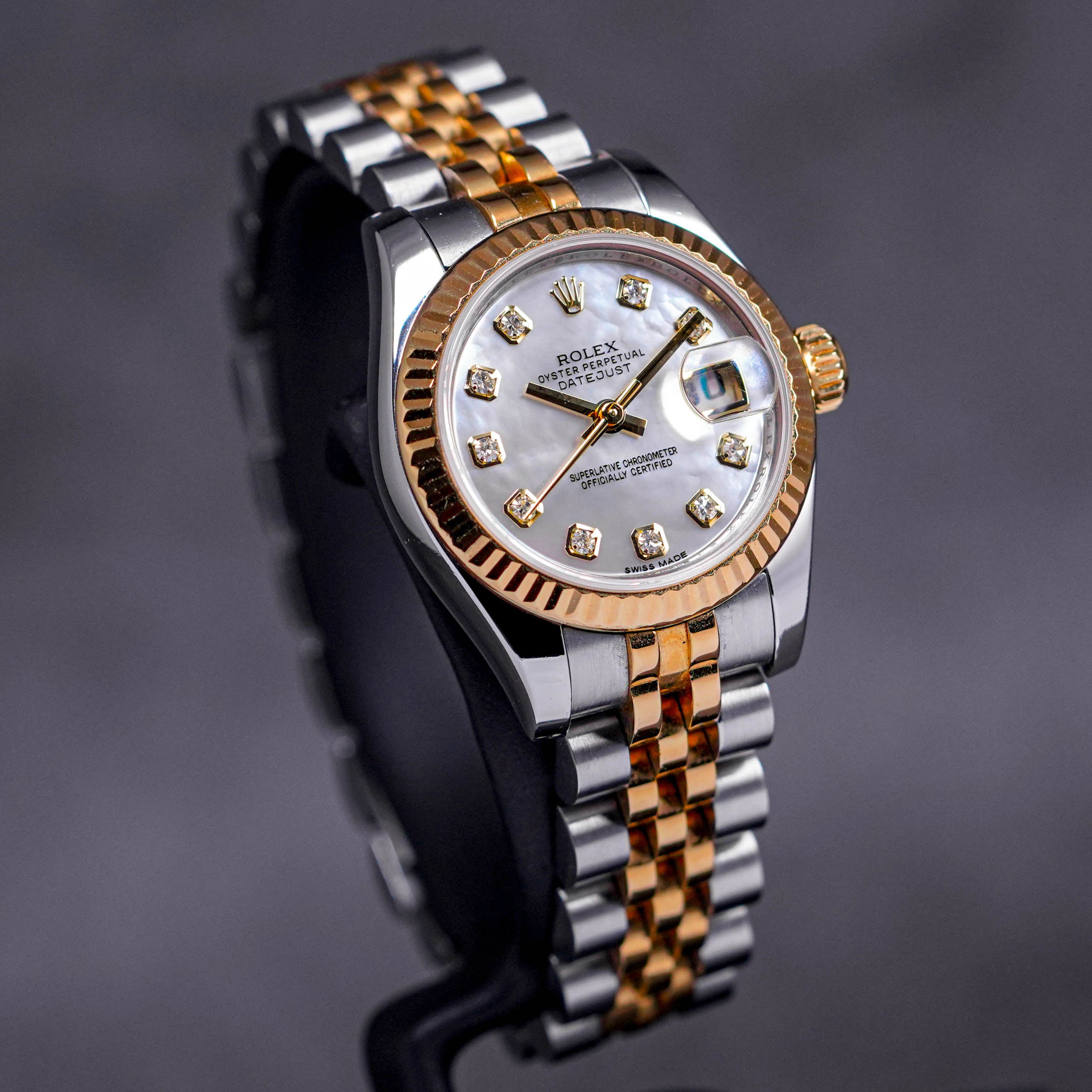 DATEJUST 26MM TWOTONE YELLOWGOLD MOP DIAMOND DIAL (2012)