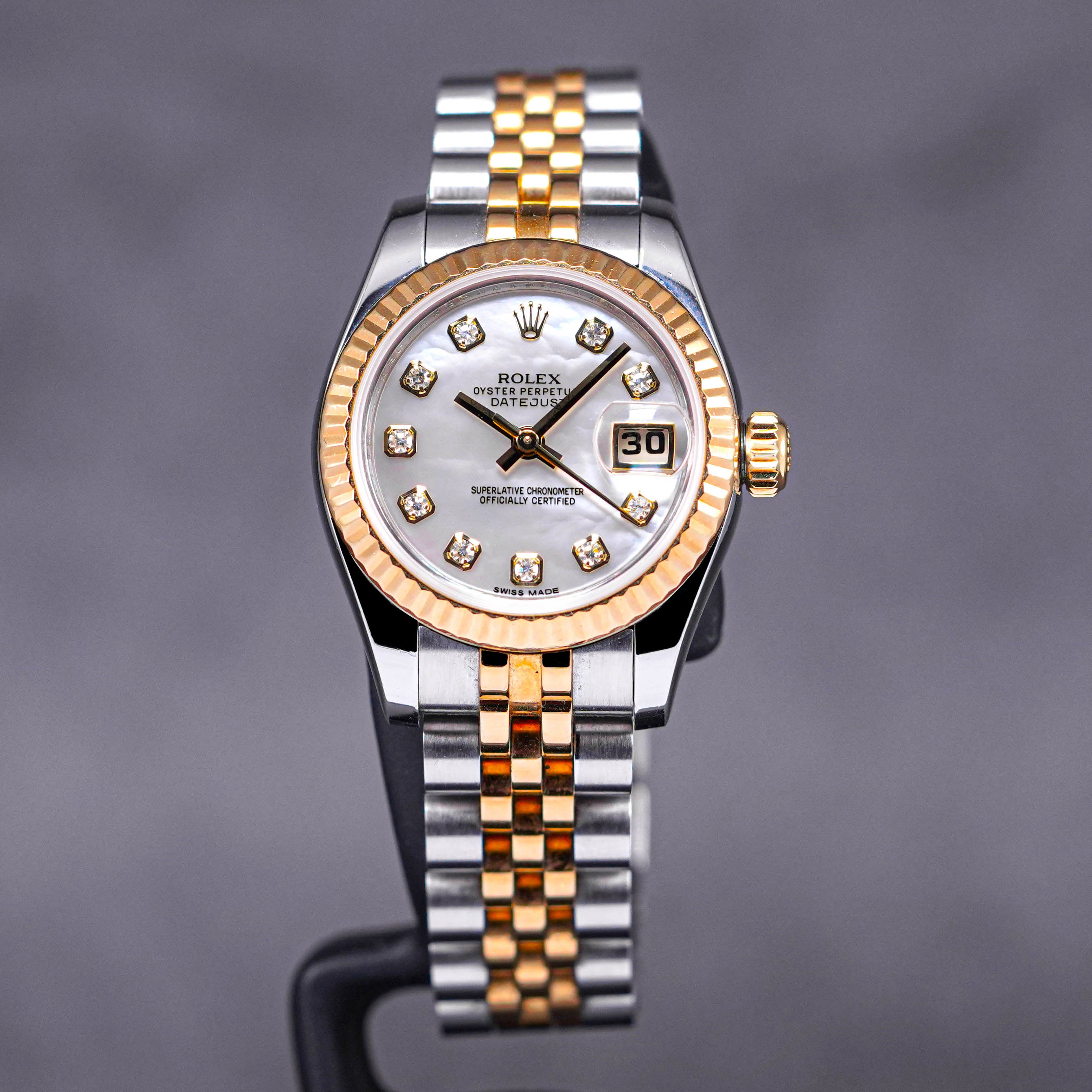 DATEJUST 26MM TWOTONE YELLOWGOLD MOP DIAMOND DIAL (2012)