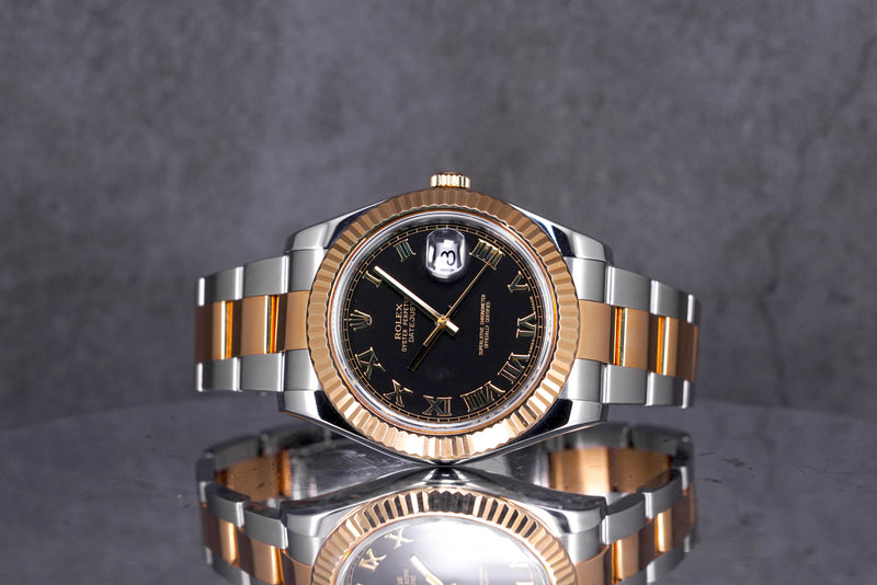DATEJUST II TWOTONE YELLOWGOLD BLACK DIAL (WATCH ONLY)