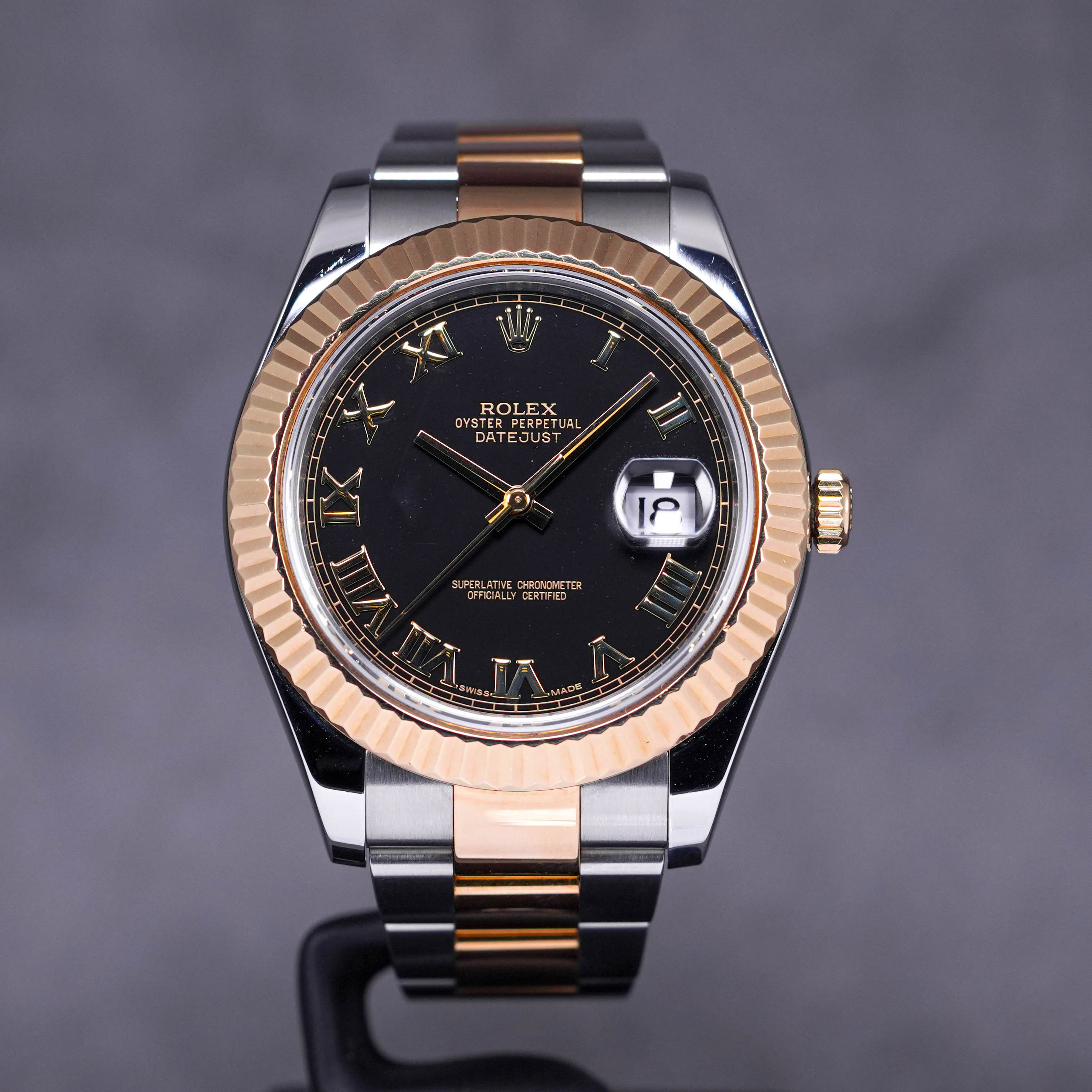 DATEJUST II TWOTONE YELLOWGOLD BLACK DIAL (WATCH ONLY)