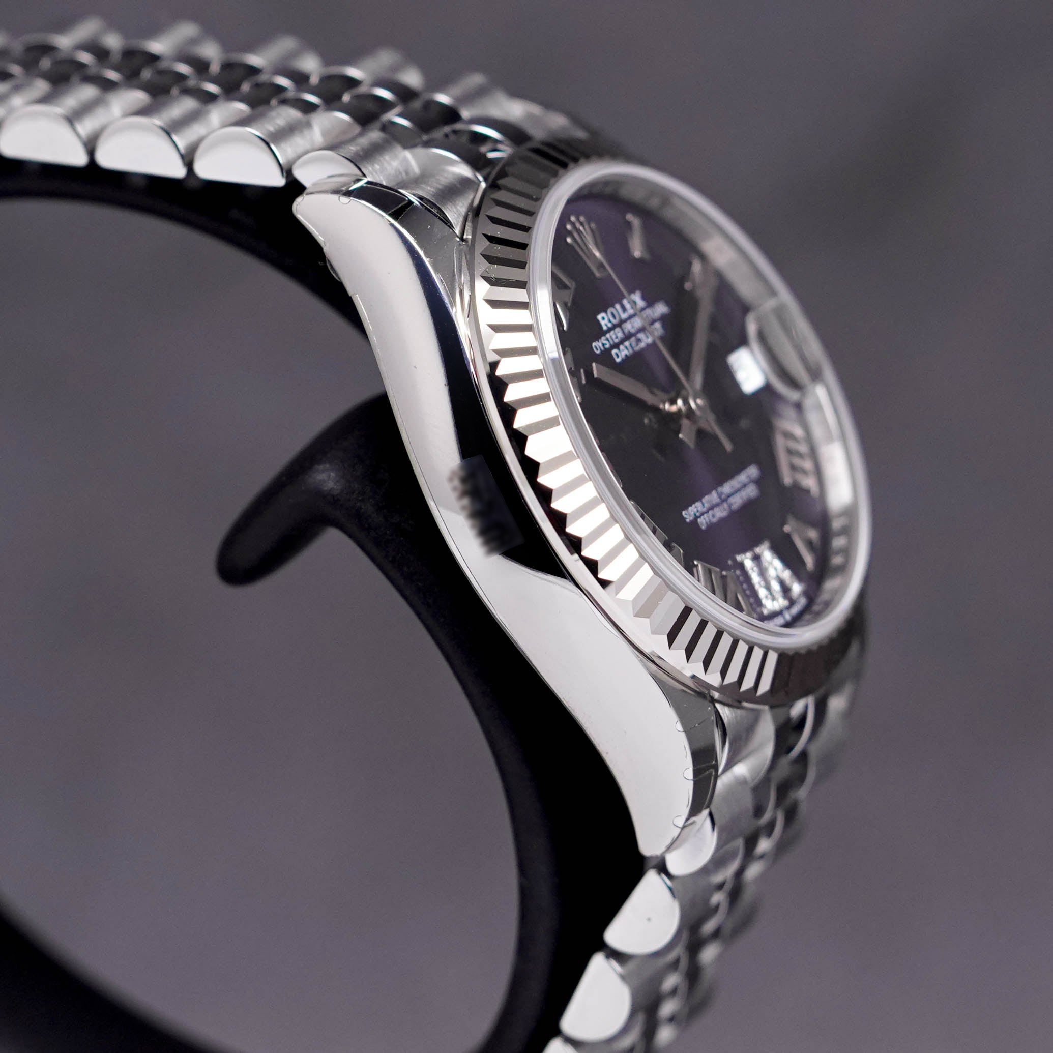 DATEJUST 31MM AUBERGINE ROMAN DIAL DIAMOND ON VI (2023)