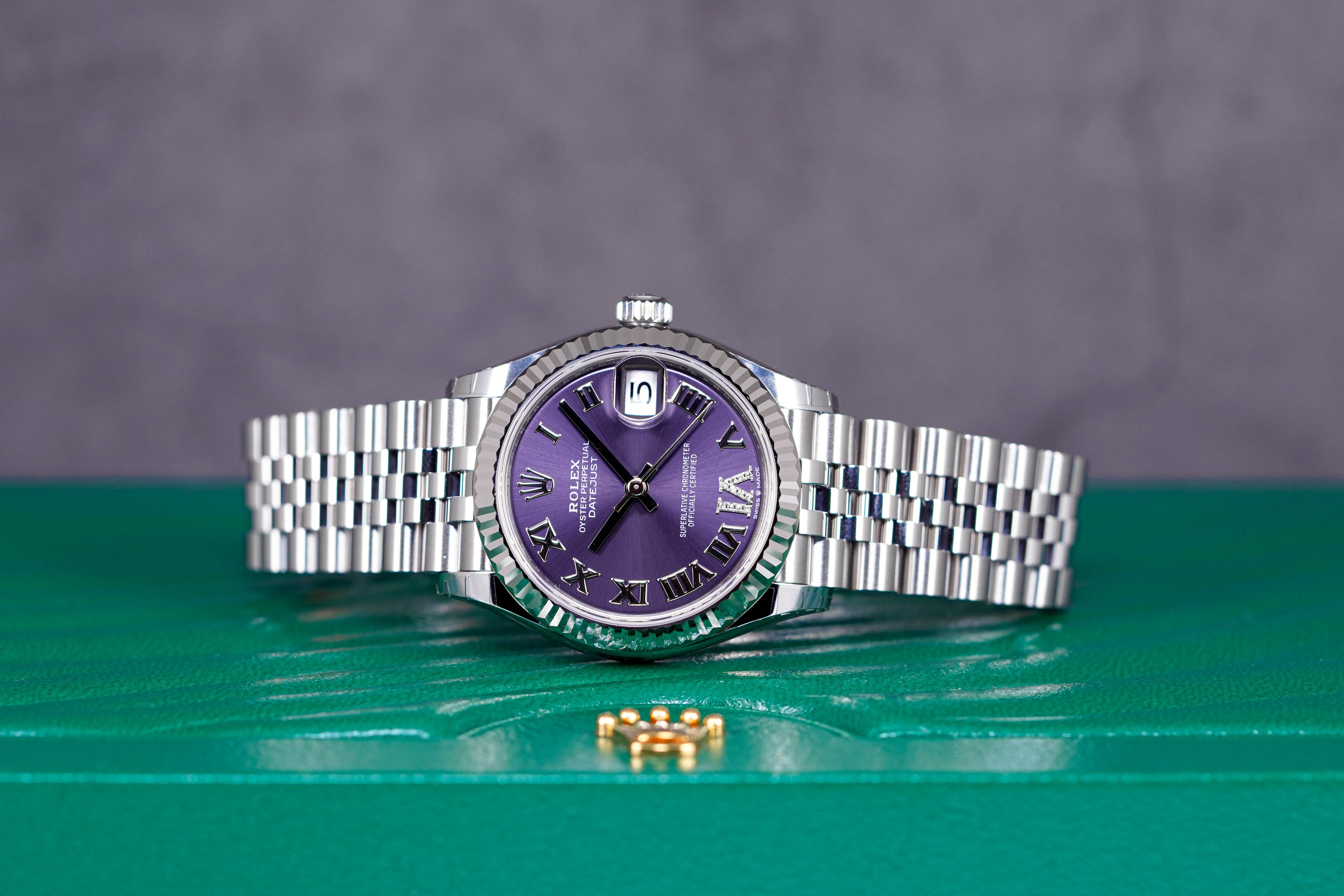 DATEJUST 31MM AUBERGINE ROMAN DIAL DIAMOND ON VI (2023)