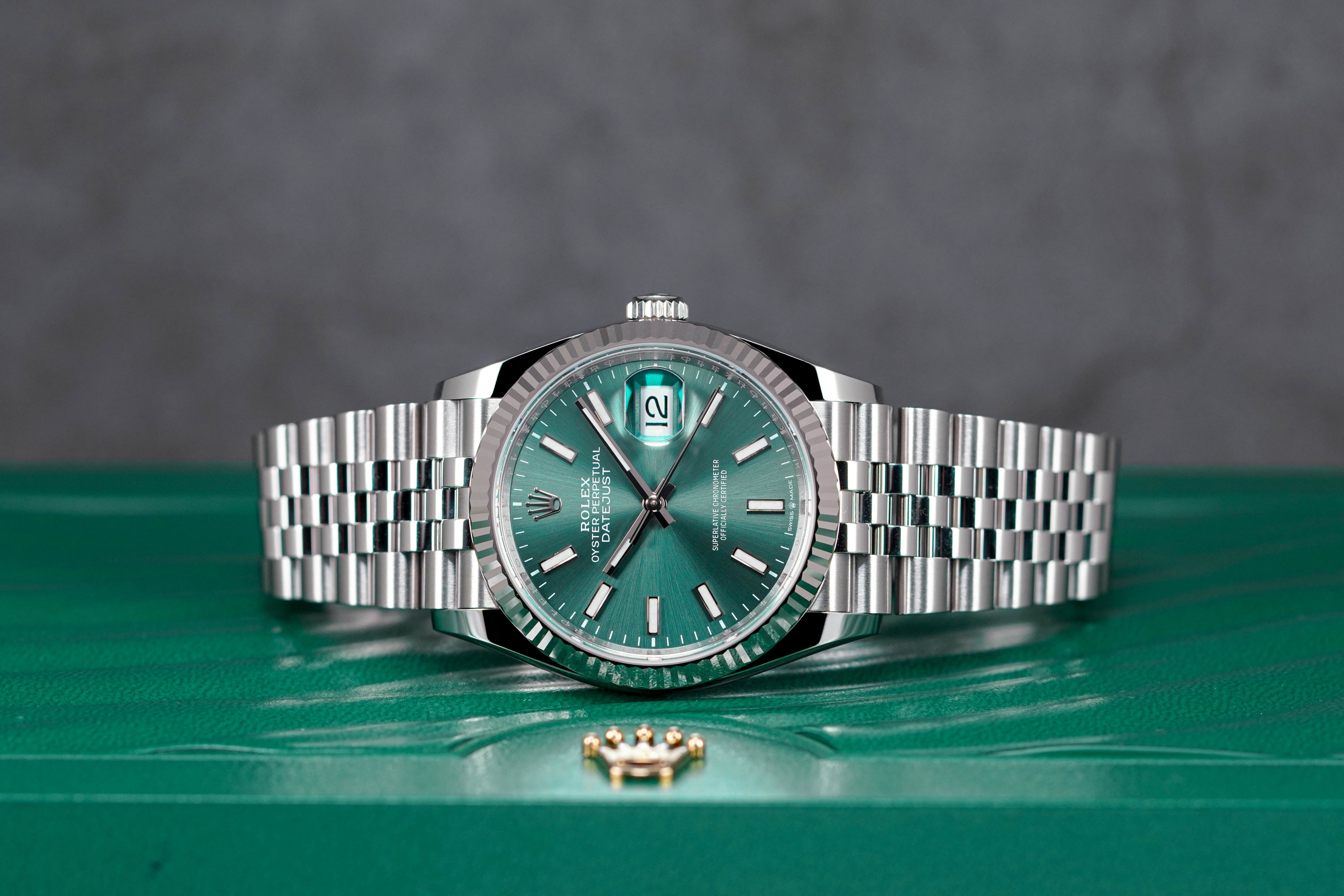 ROLEX DATEJUST 36MM MINT GREEN DIAL (2023) - IDWX