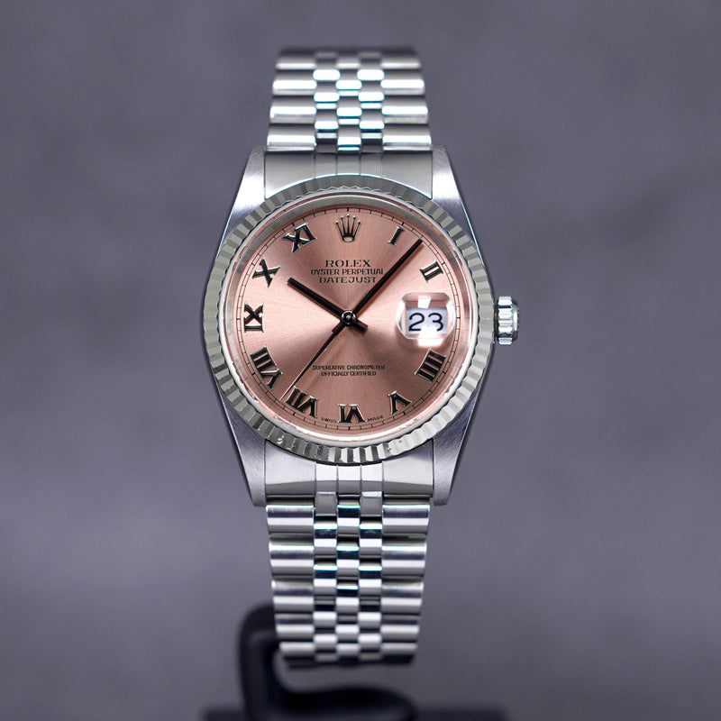 DATEJUST 36MM PINK ROMAN DIAL 16234 (WATCH ONLY)