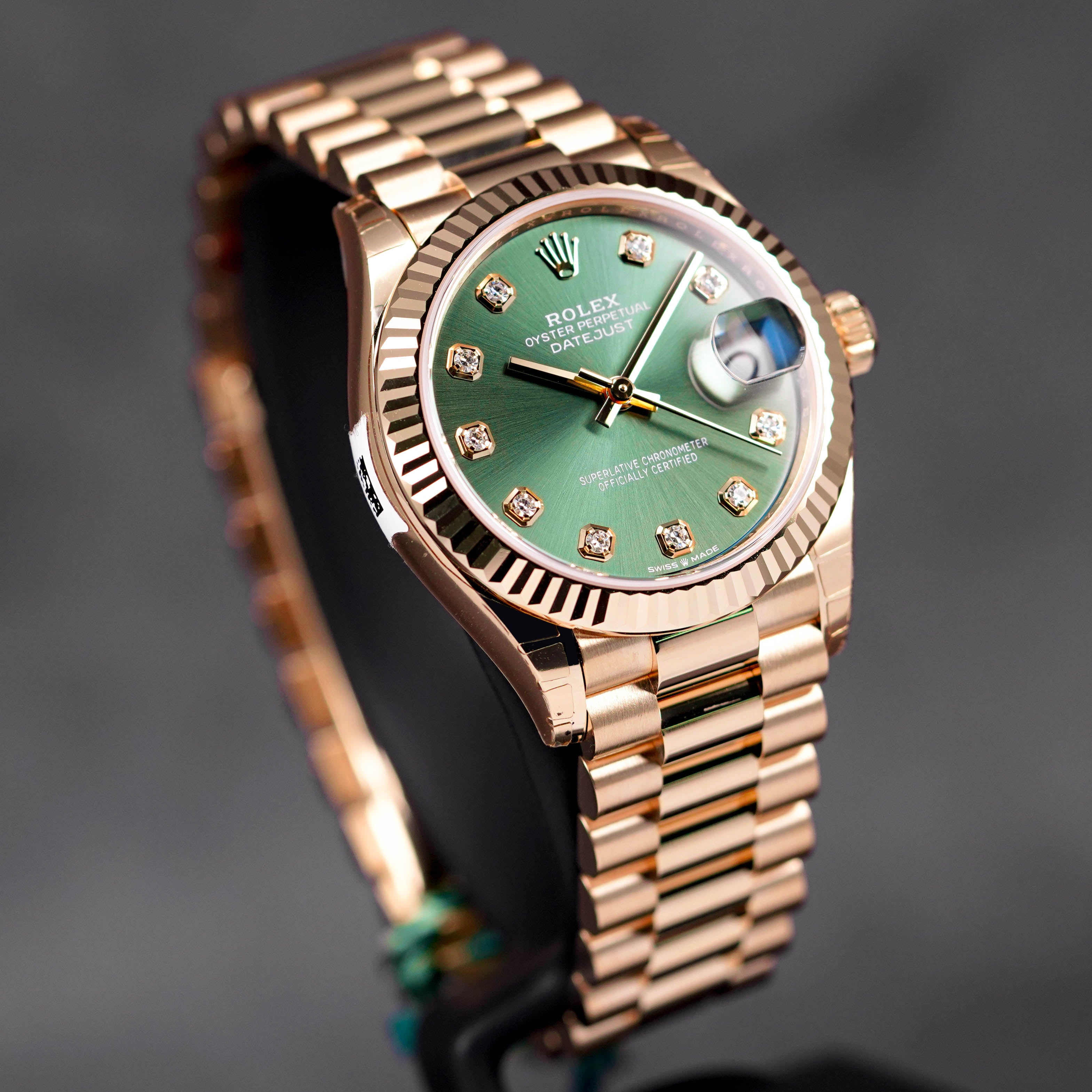 DATEJUST 31MM YELLOWGOLD GREEN DIAMOND DIAL (2023)