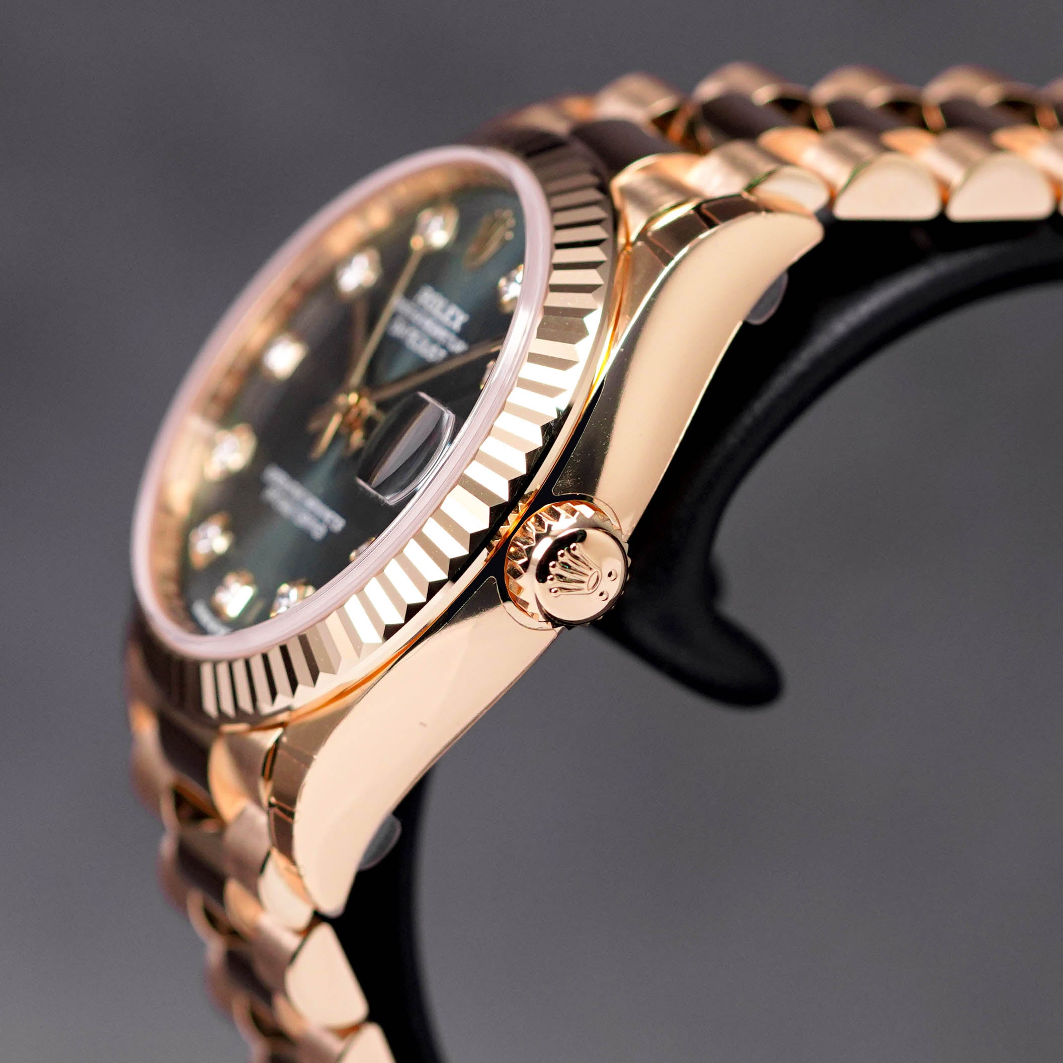 DATEJUST 31MM YELLOWGOLD GREEN DIAMOND DIAL (2023)