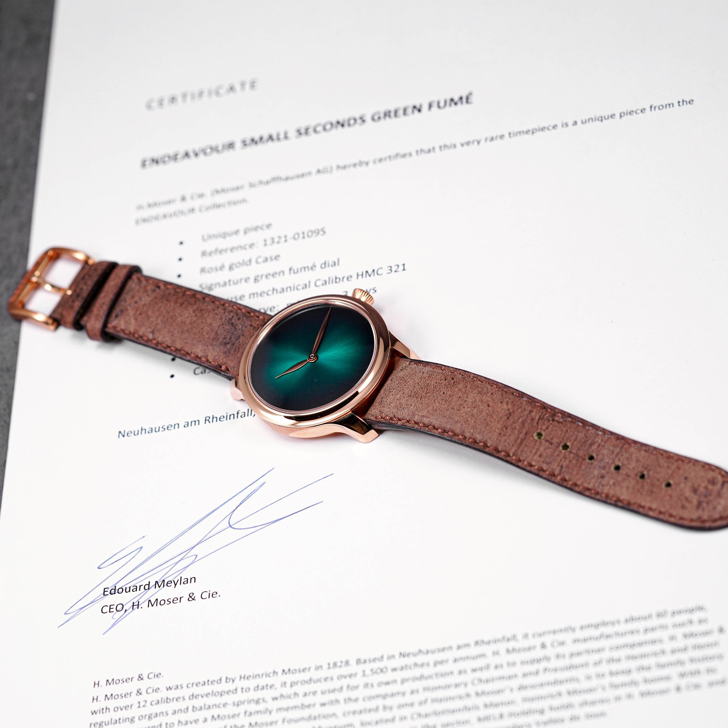 ENDEAVOUR SMALL SECONDS ROSEGOLD GREEN FUME DIAL (2019)