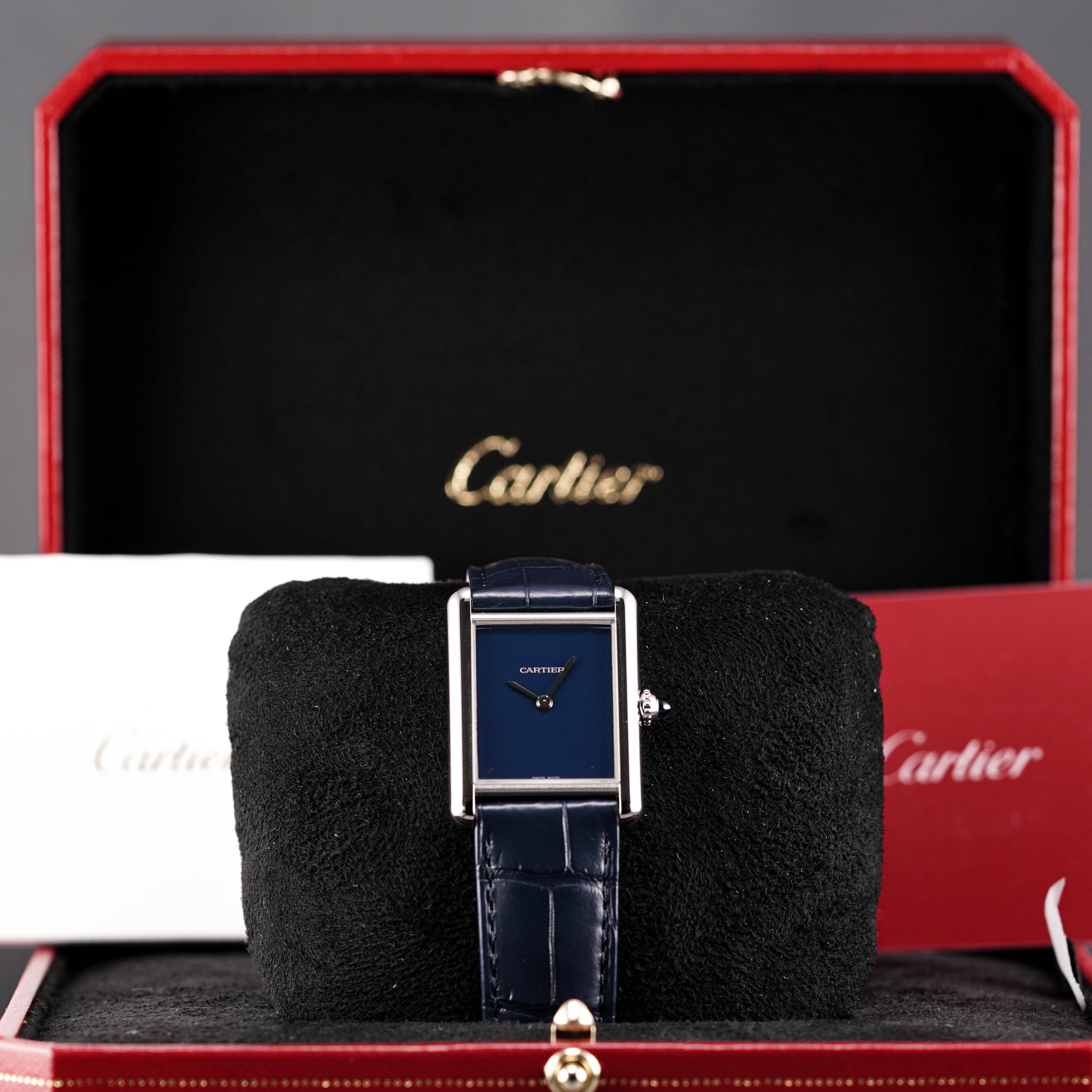 CARTIER TANK MUST BLUE