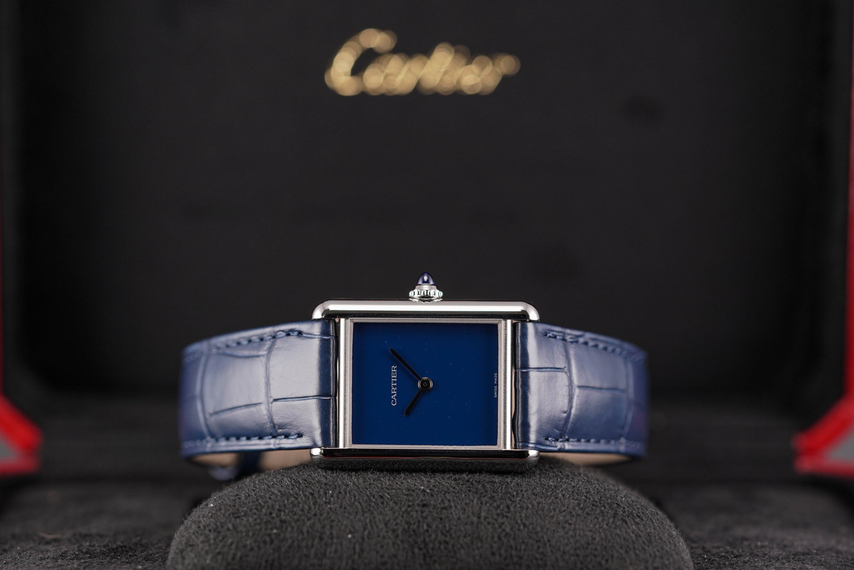 CARTIER TANK MUST BLUE