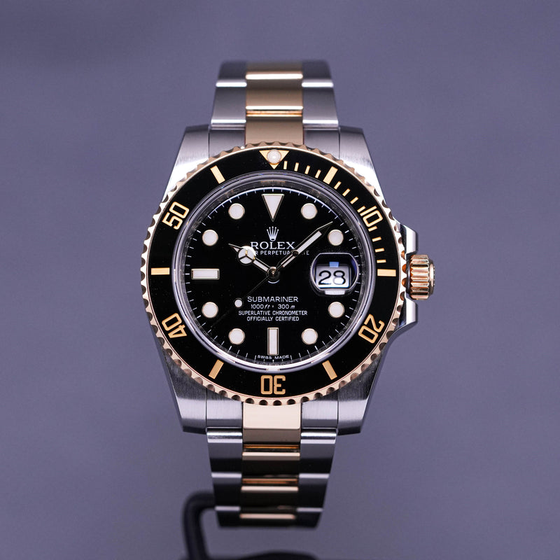 SUBMARINER DATE 40MM TWOTONE YELLOWGOLD BLACK DIAL (2013)