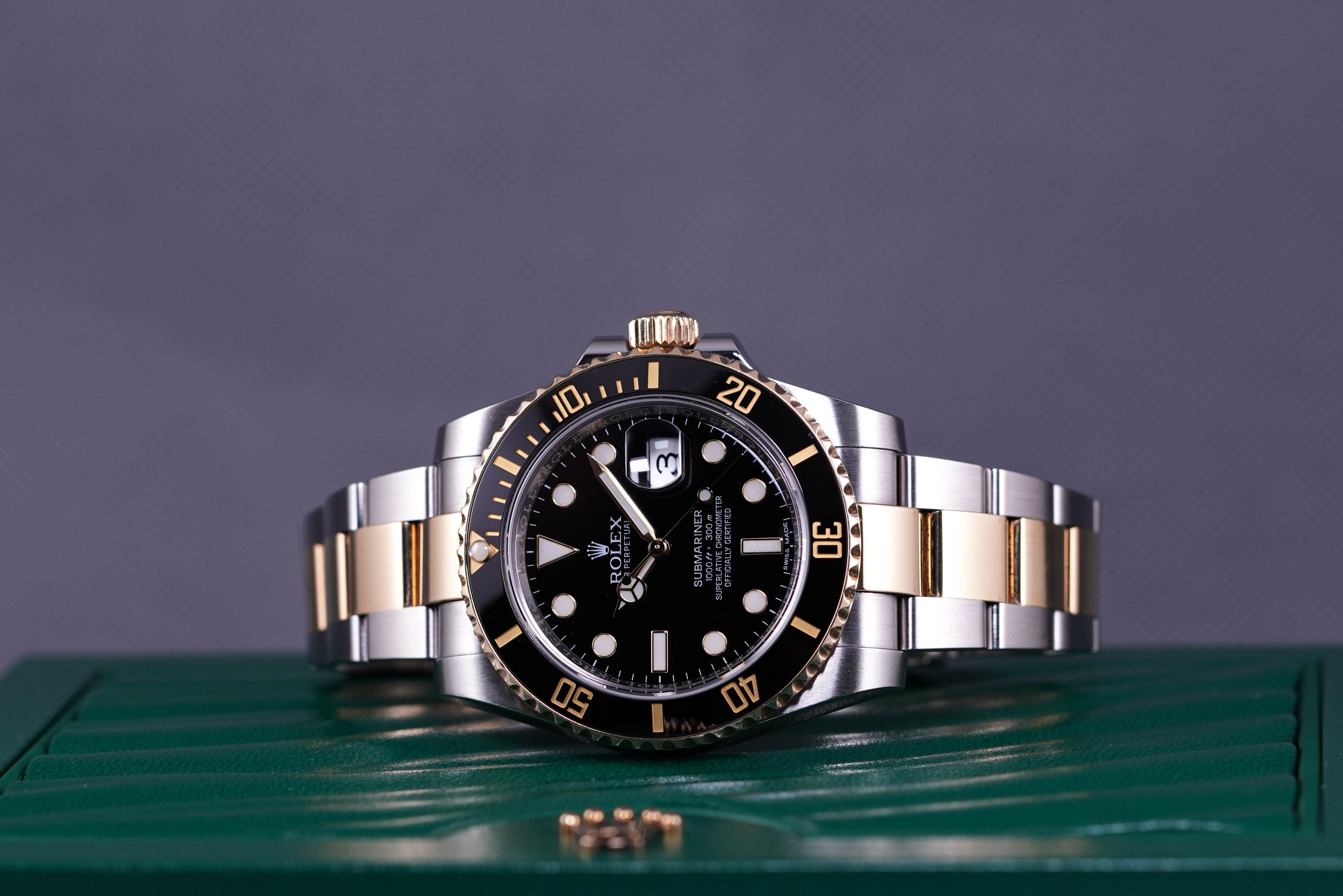 SUBMARINER DATE 40MM TWOTONE YELLOWGOLD BLACK DIAL (2016)