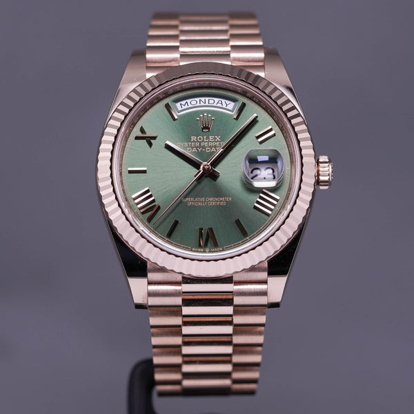 DAYDATE 40MM ROSEGOLD OLIVE GREEN DIAL (2019)
