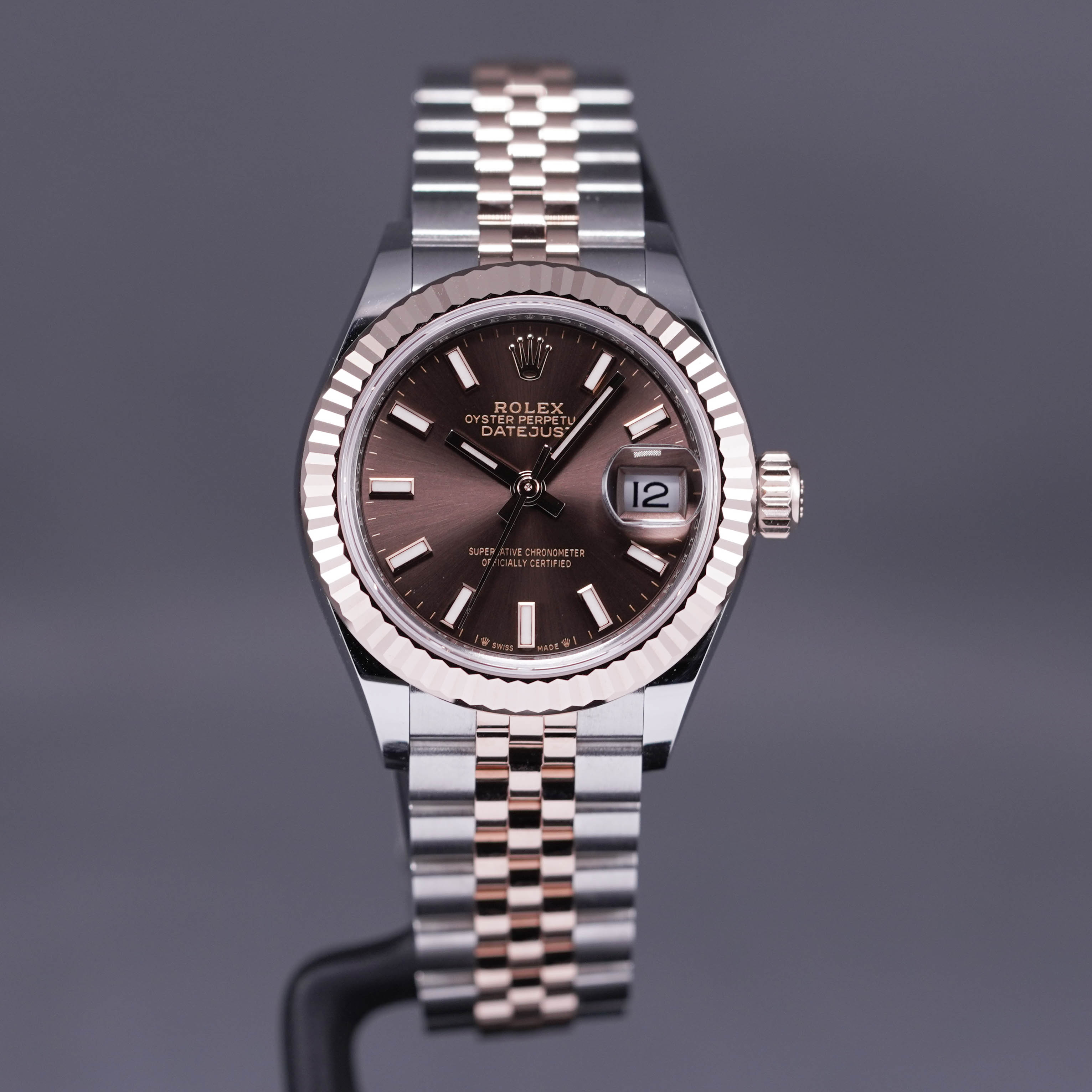 DATEJUST 28MM TWOTONE ROSEGOLD CHOCO DIAL (2022)