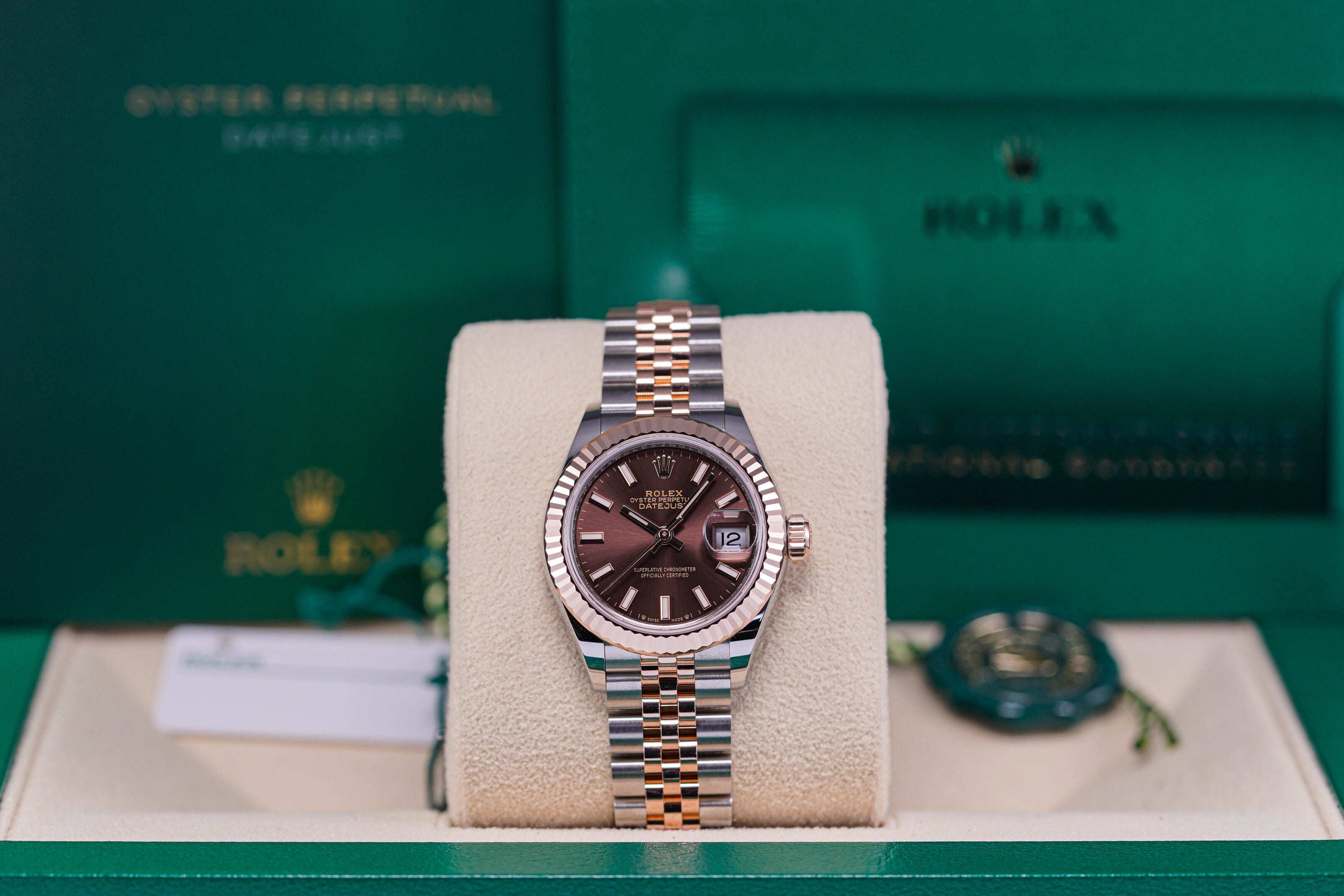 DATEJUST 28MM TWOTONE ROSEGOLD CHOCO DIAL (2022)