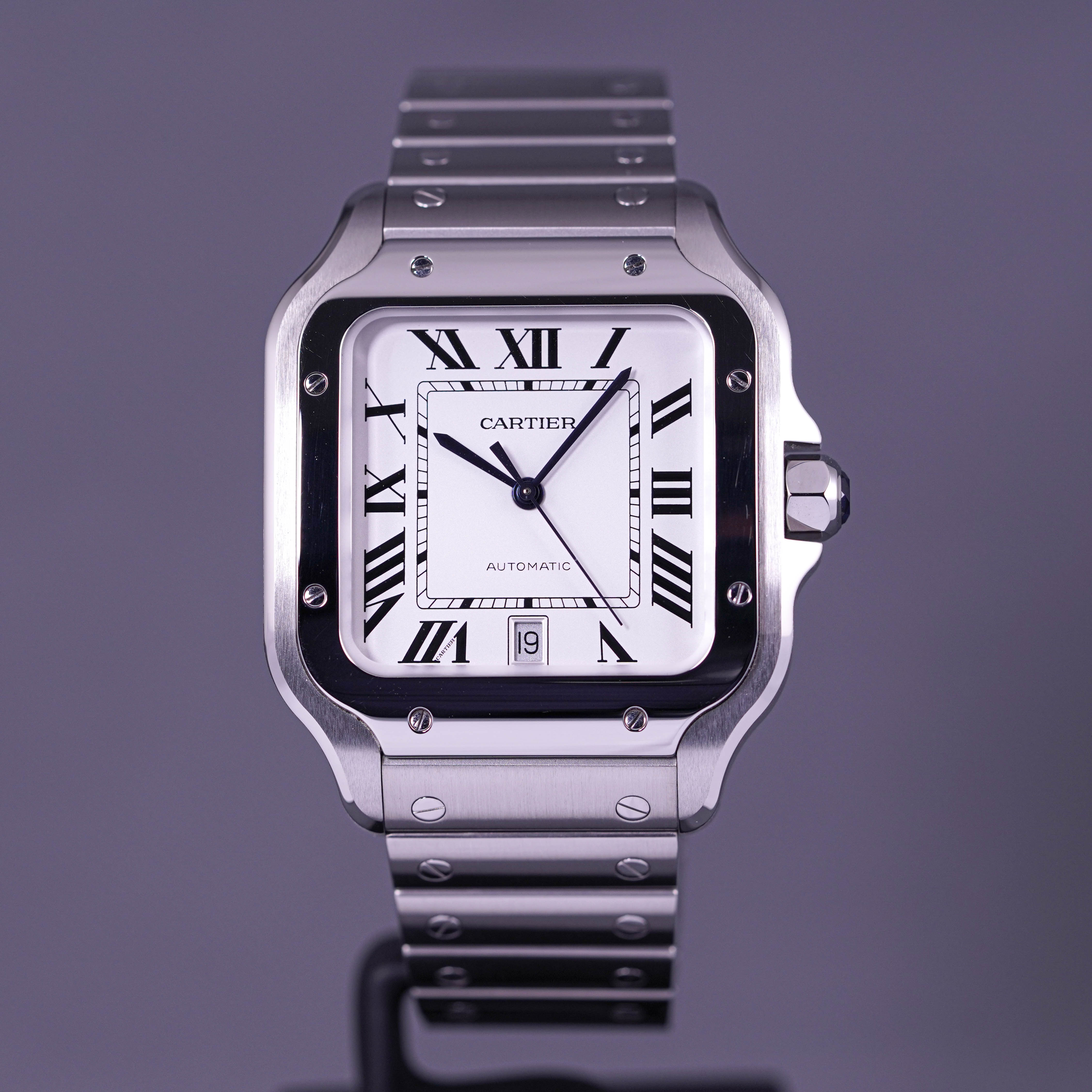 SANTOS LARGE STEEL WHITE DIAL (2022)