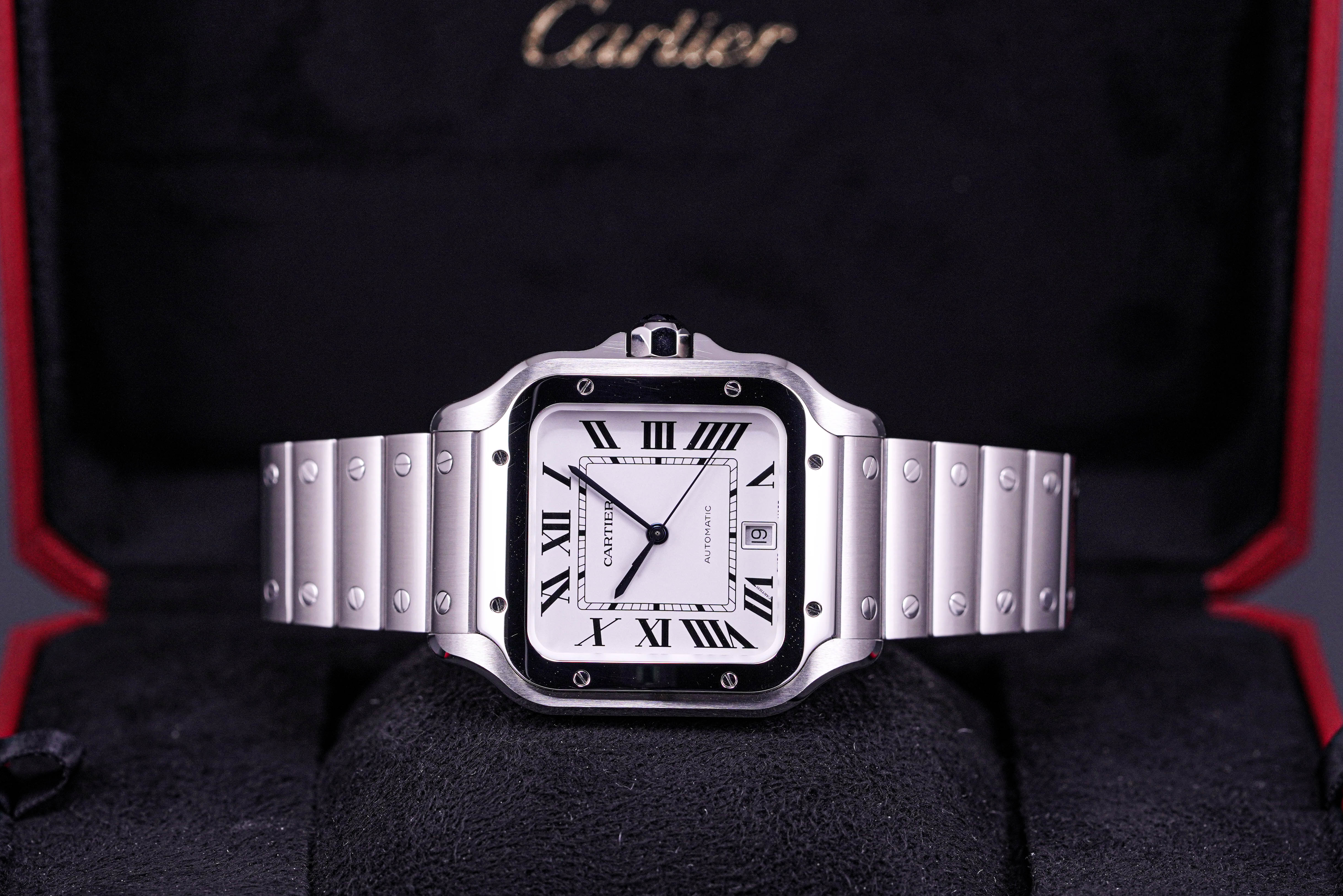 SANTOS LARGE STEEL WHITE DIAL (2022)