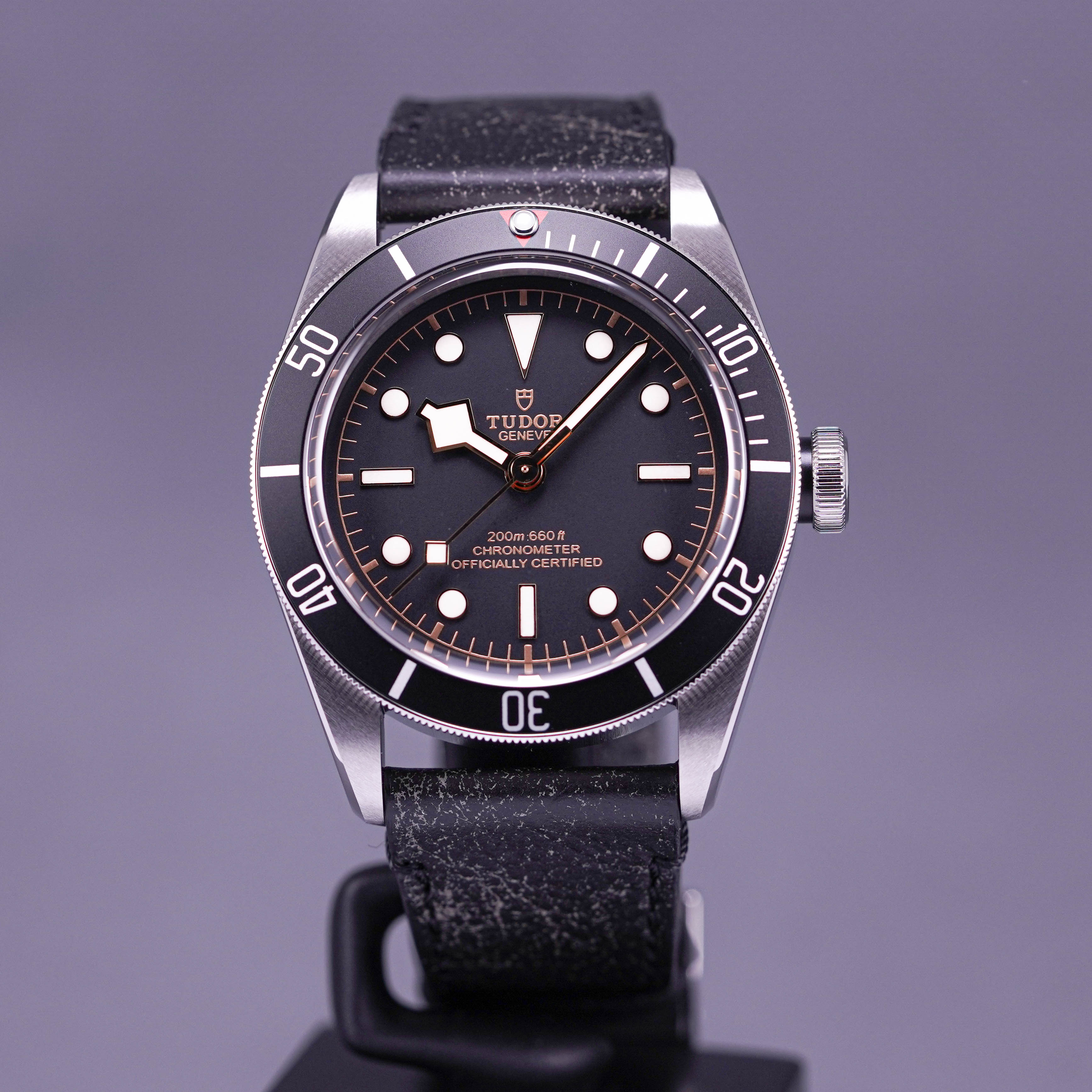 TUDOR BLACK BAY 41MM BLACK LEATHER (2022)