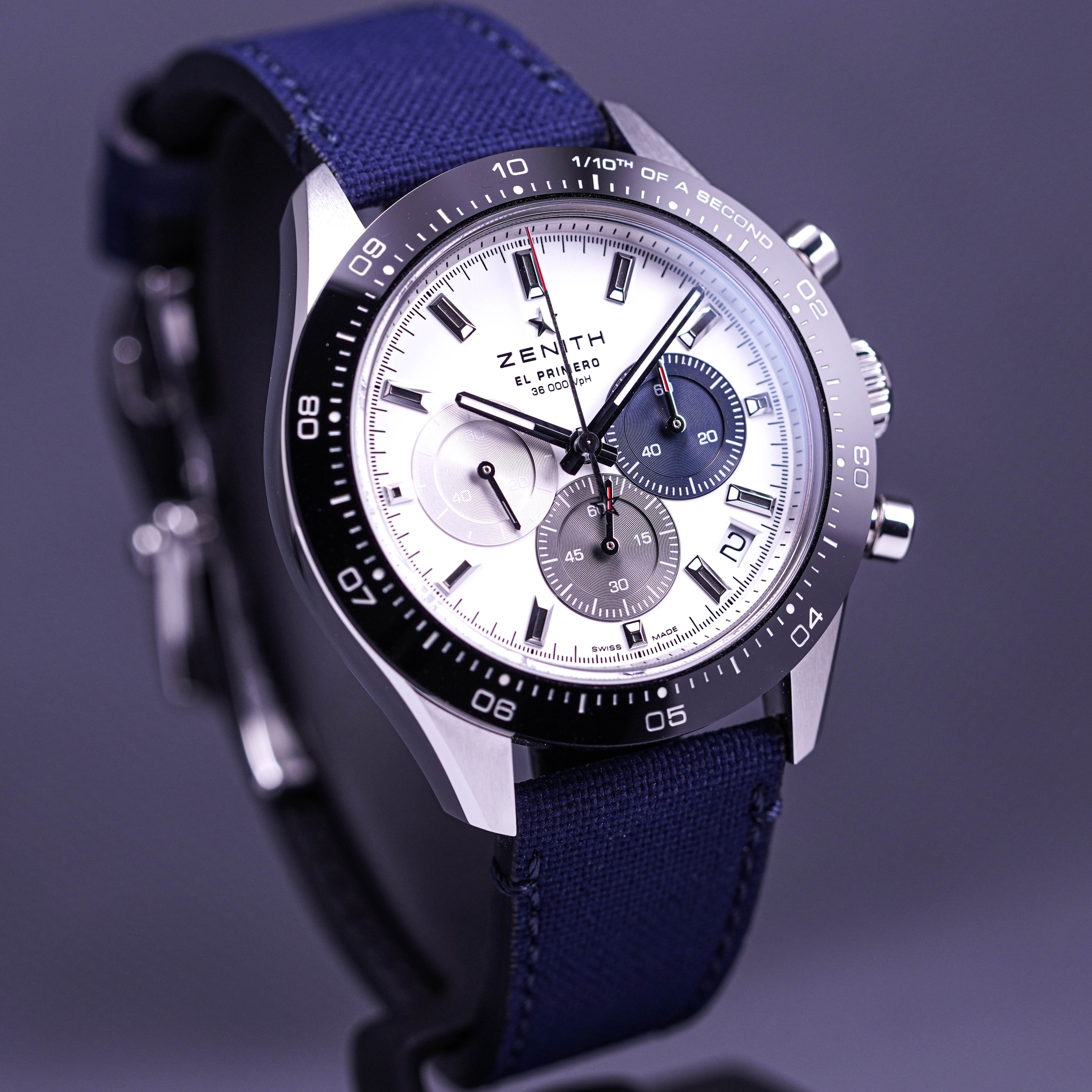 EL PRIMERO CHRONOMASTER SPORT WHITE DIAL BLUE STRAP (2022)