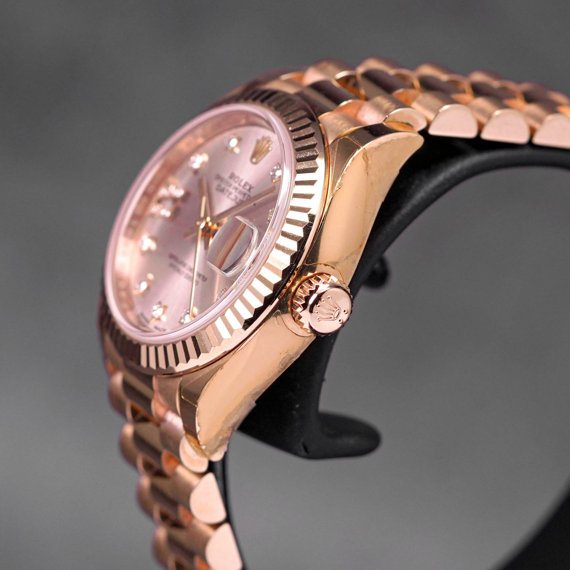 DATEJUST 28MM ROSEGOLD PINK STAR DIAMOND DIAL ROMAN ON 9 (2016)