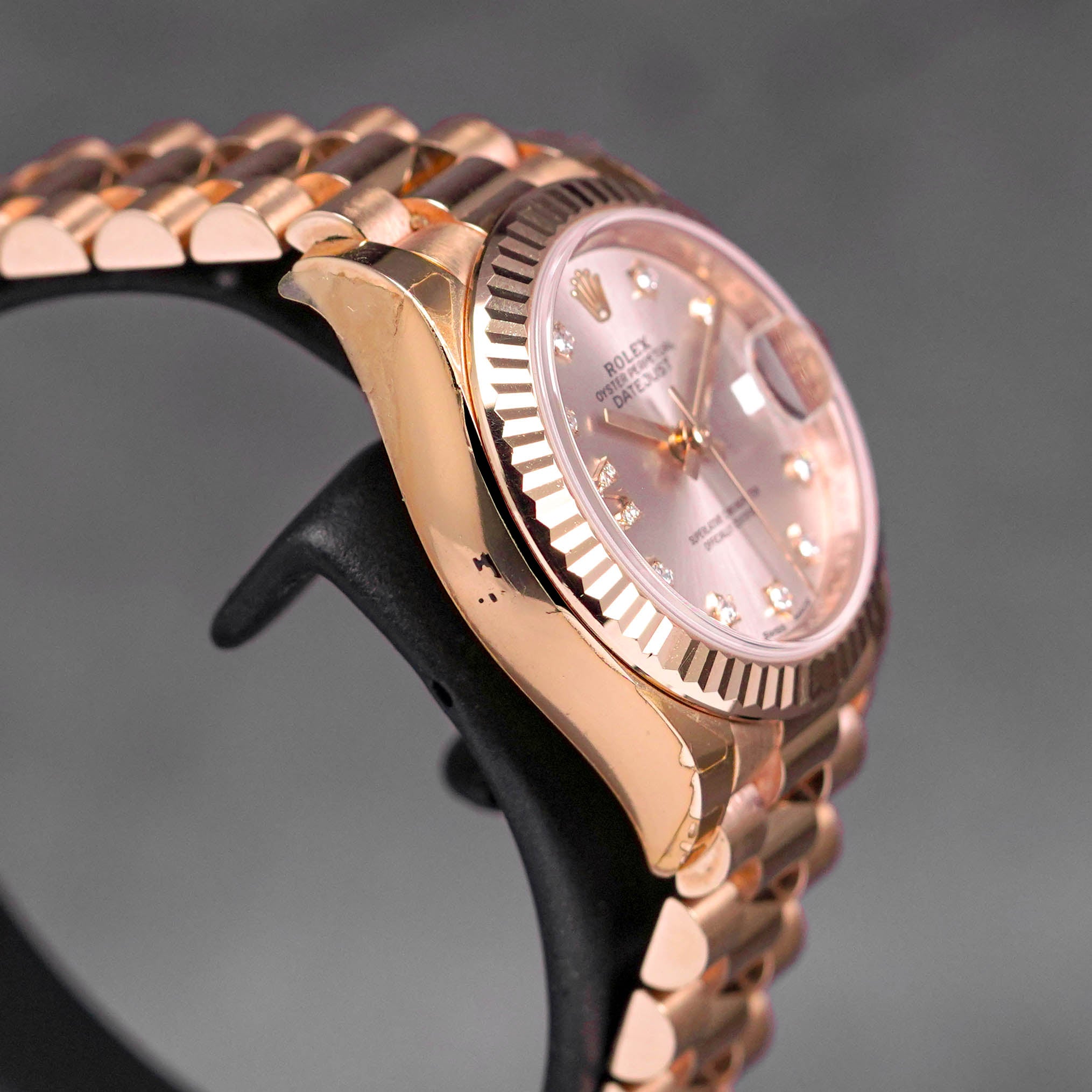 DATEJUST 28MM ROSEGOLD PINK STAR DIAMOND DIAL ROMAN ON 9 (2016)