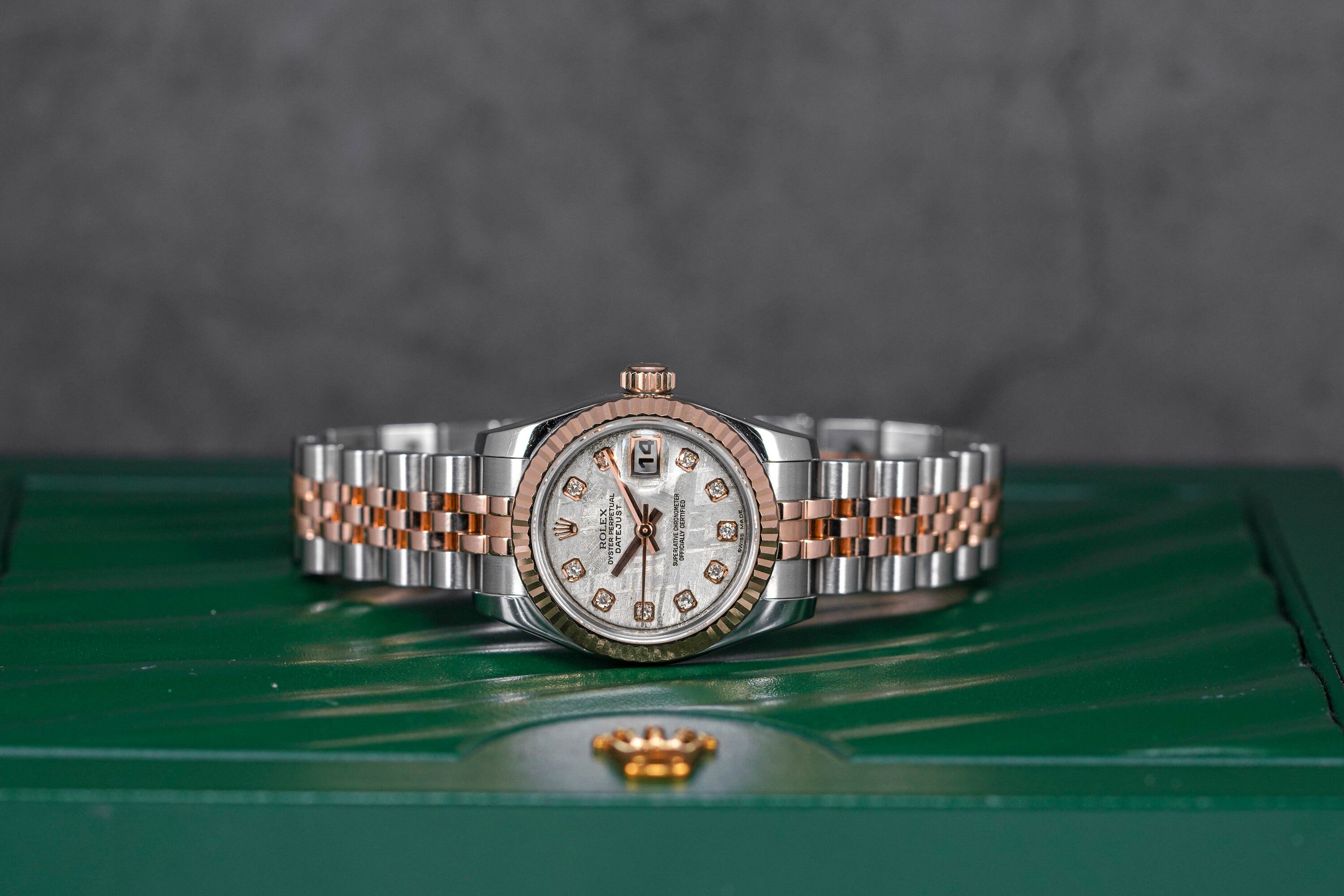 DATEJUST 26MM TWOTONE ROSEGOLD METEORITE DIAMOND DIAL (2012)