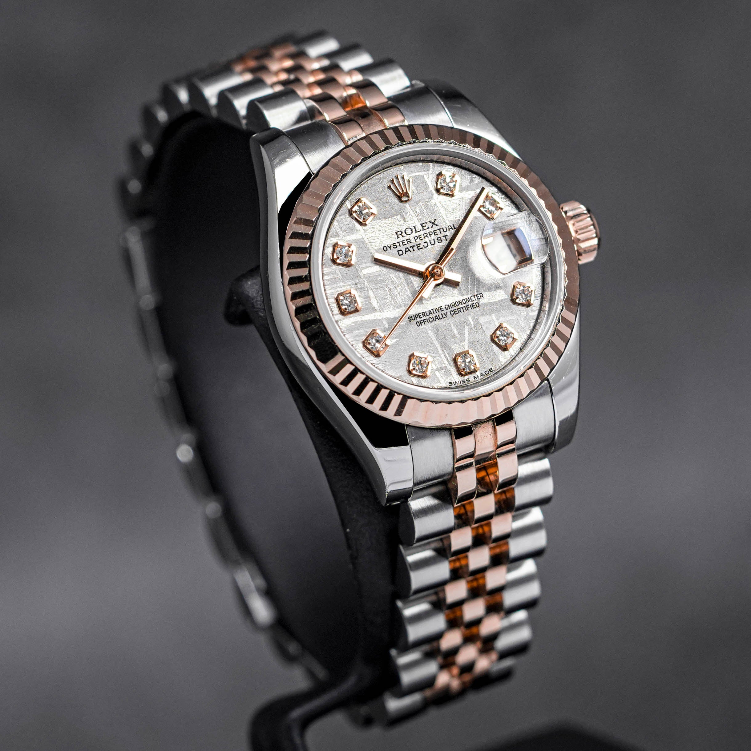 DATEJUST 26MM TWOTONE ROSEGOLD METEORITE DIAMOND DIAL (2012)