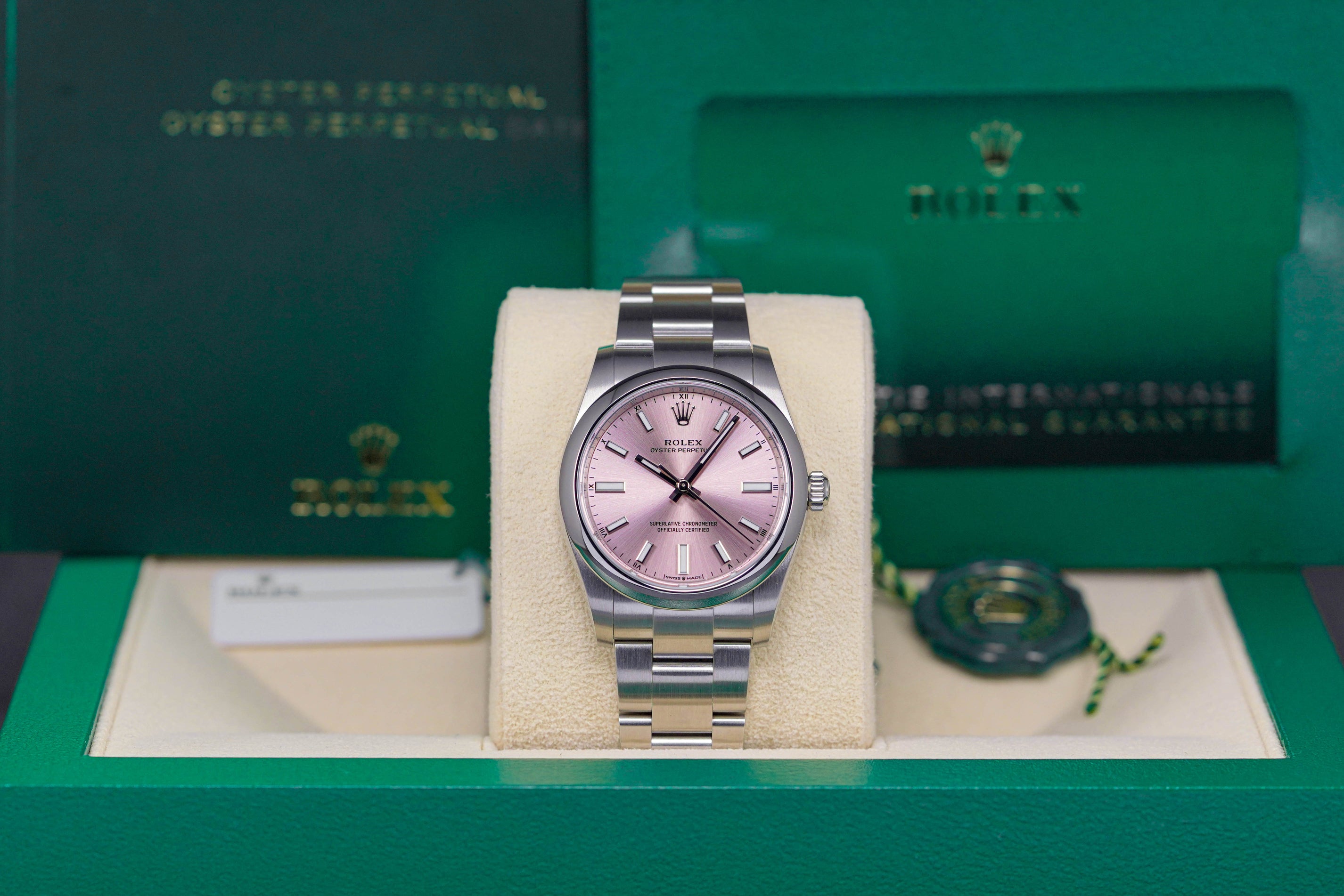 OYSTER PERPETUAL 34MM PINK DIAL (2023)