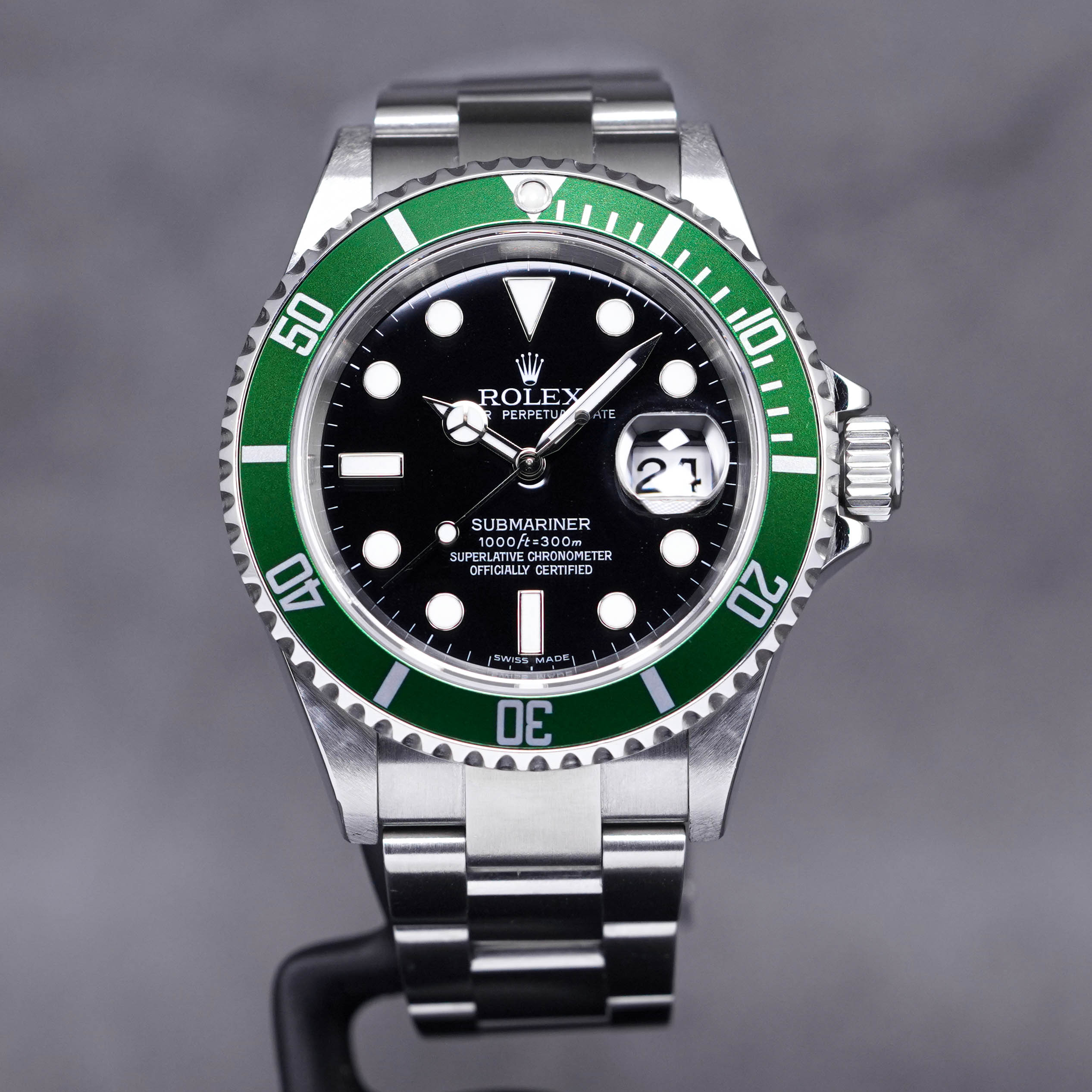 SUBMARINER DATE 40MM 'KERMIT' (WATCH ONLY, CIRCA 2007)