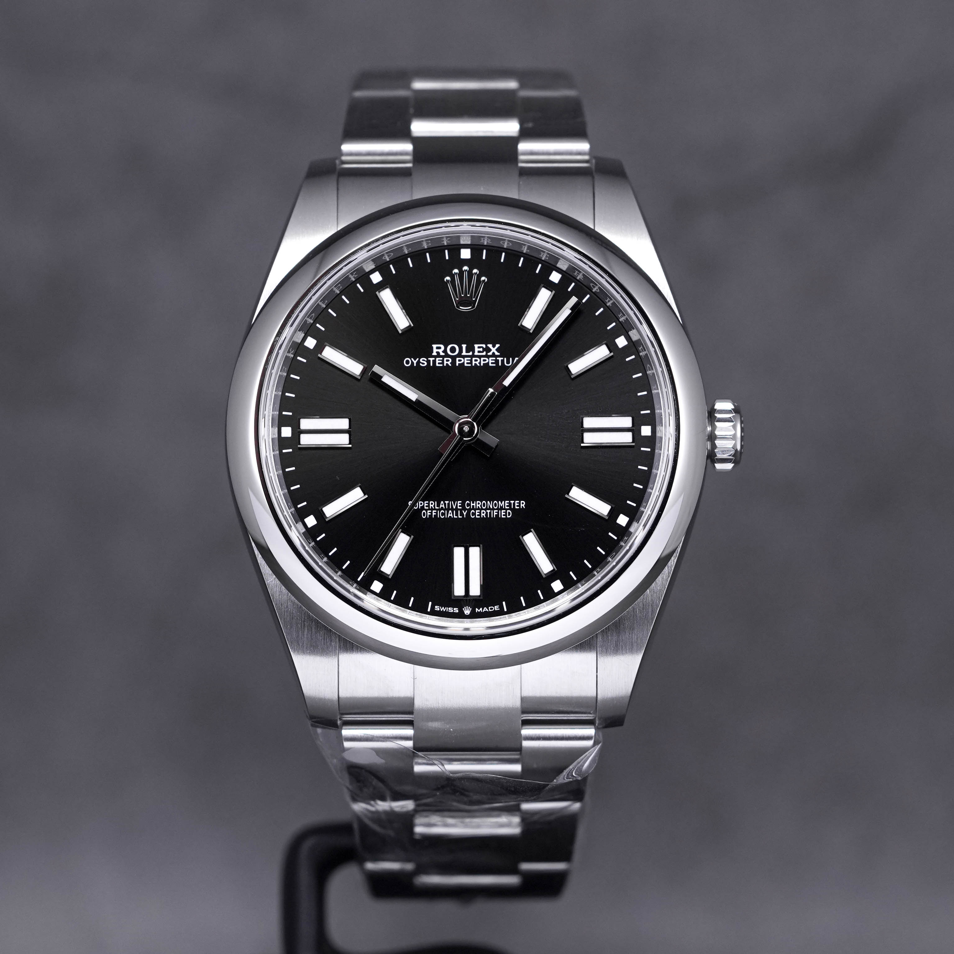 Rolex oyster perpetual on sale black