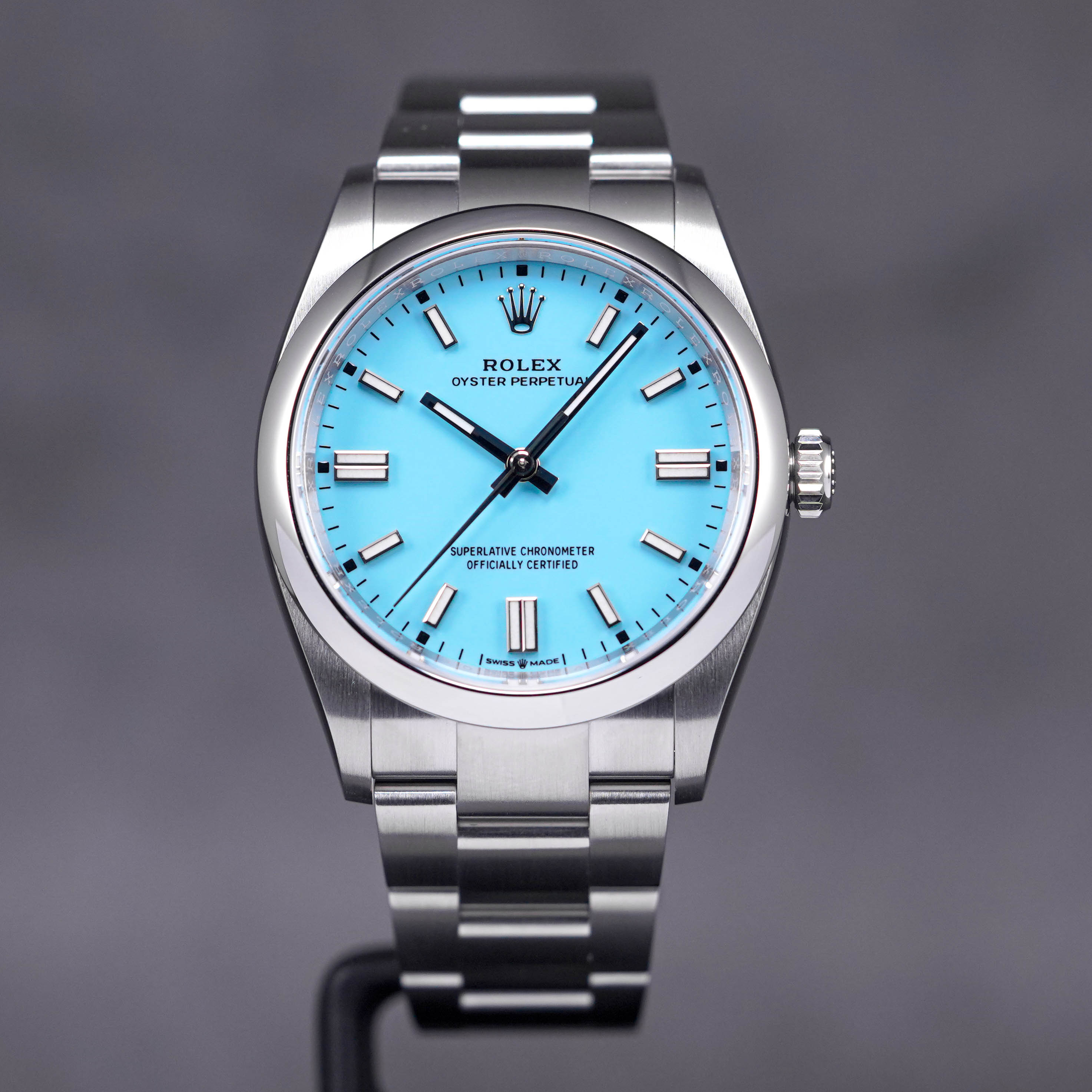 ROLEX OYSTER PERPETUAL 36MM BLUE TIFFANY DIAL (2022) - IDWX