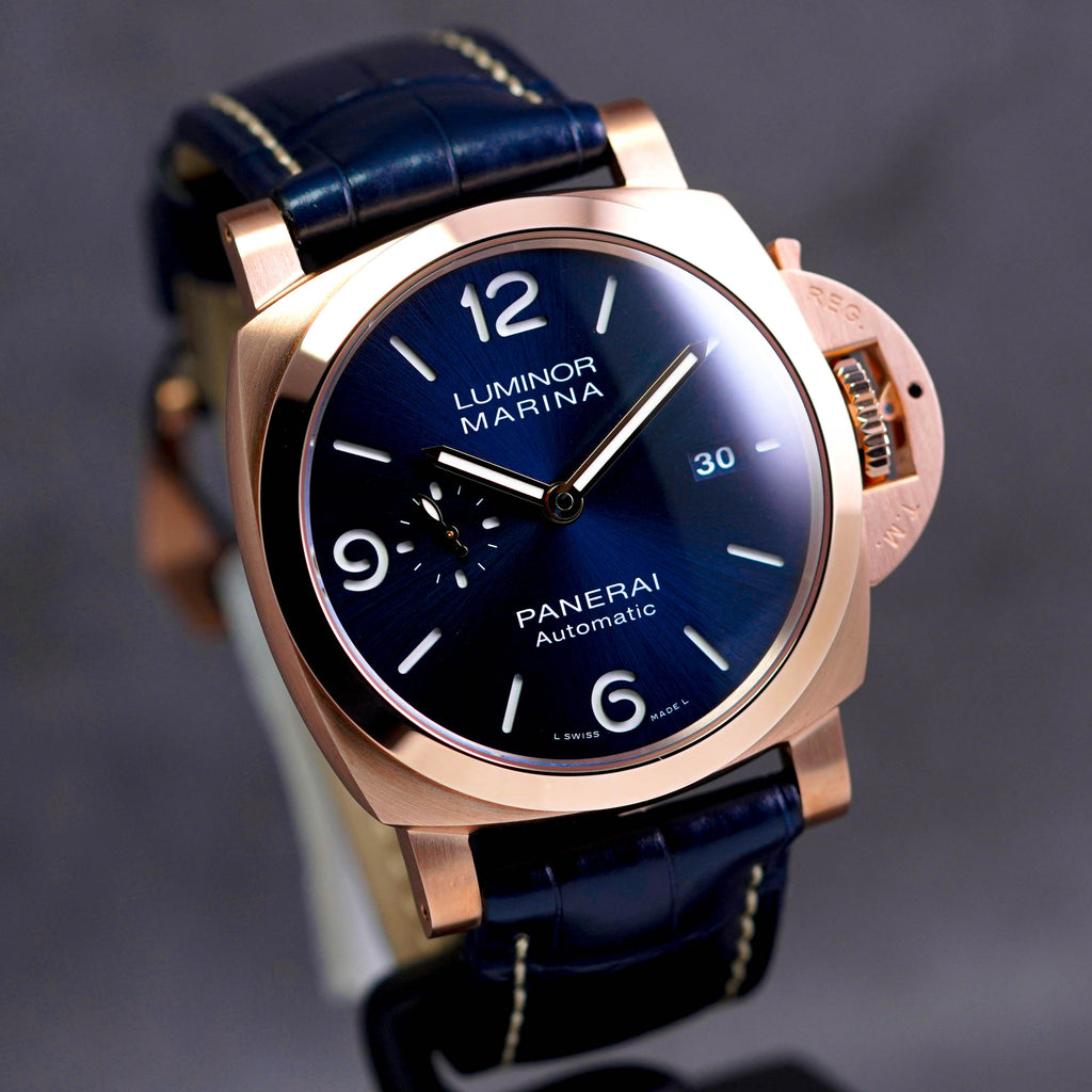 PANERAI LUMINOR MARINA GOLDTECH SOLE BLU ROSEGOLD