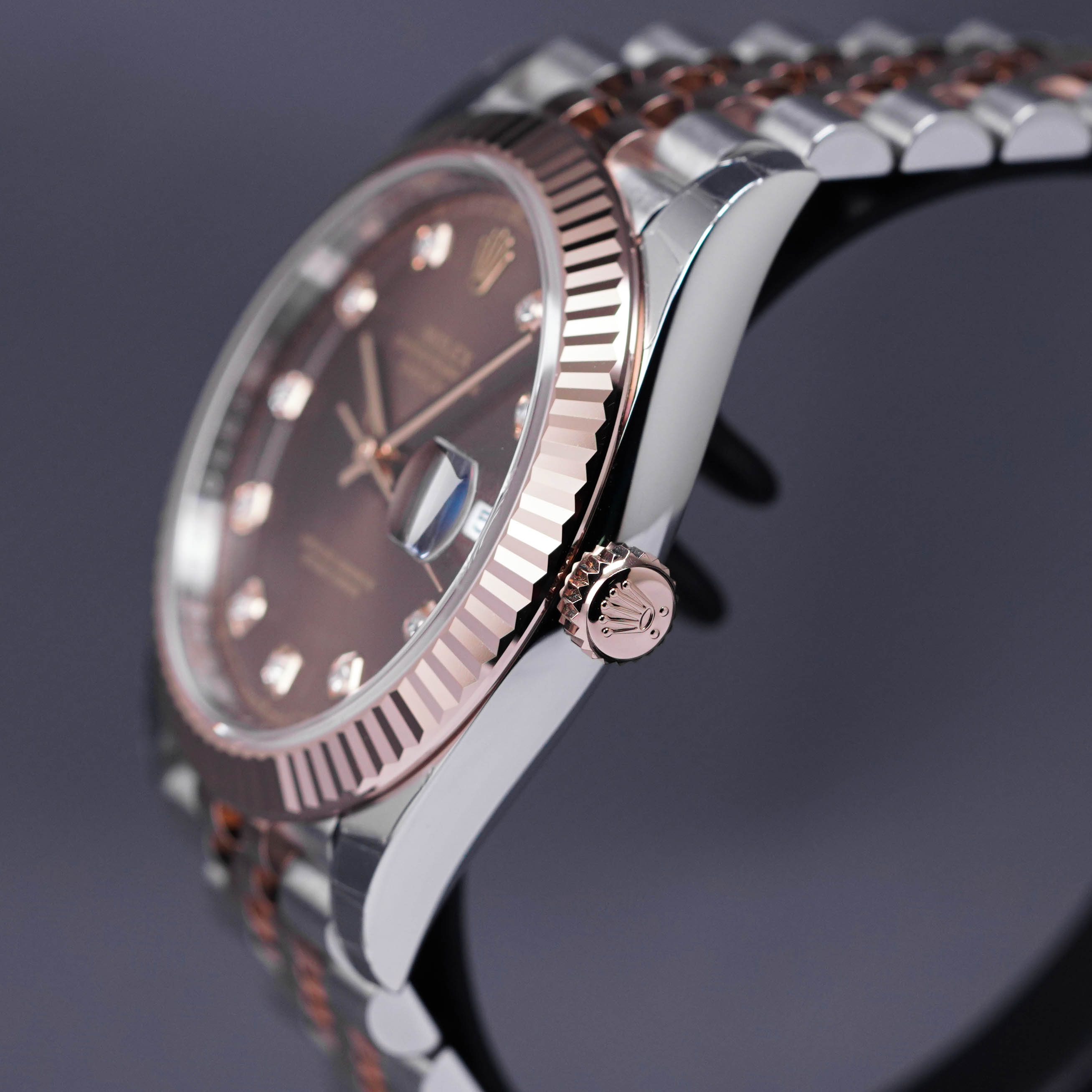 DATEJUST 41MM TWOTONE ROSEGOLD FLUTED JUBILEE CHOCO DIAMOND DIAL (2022)