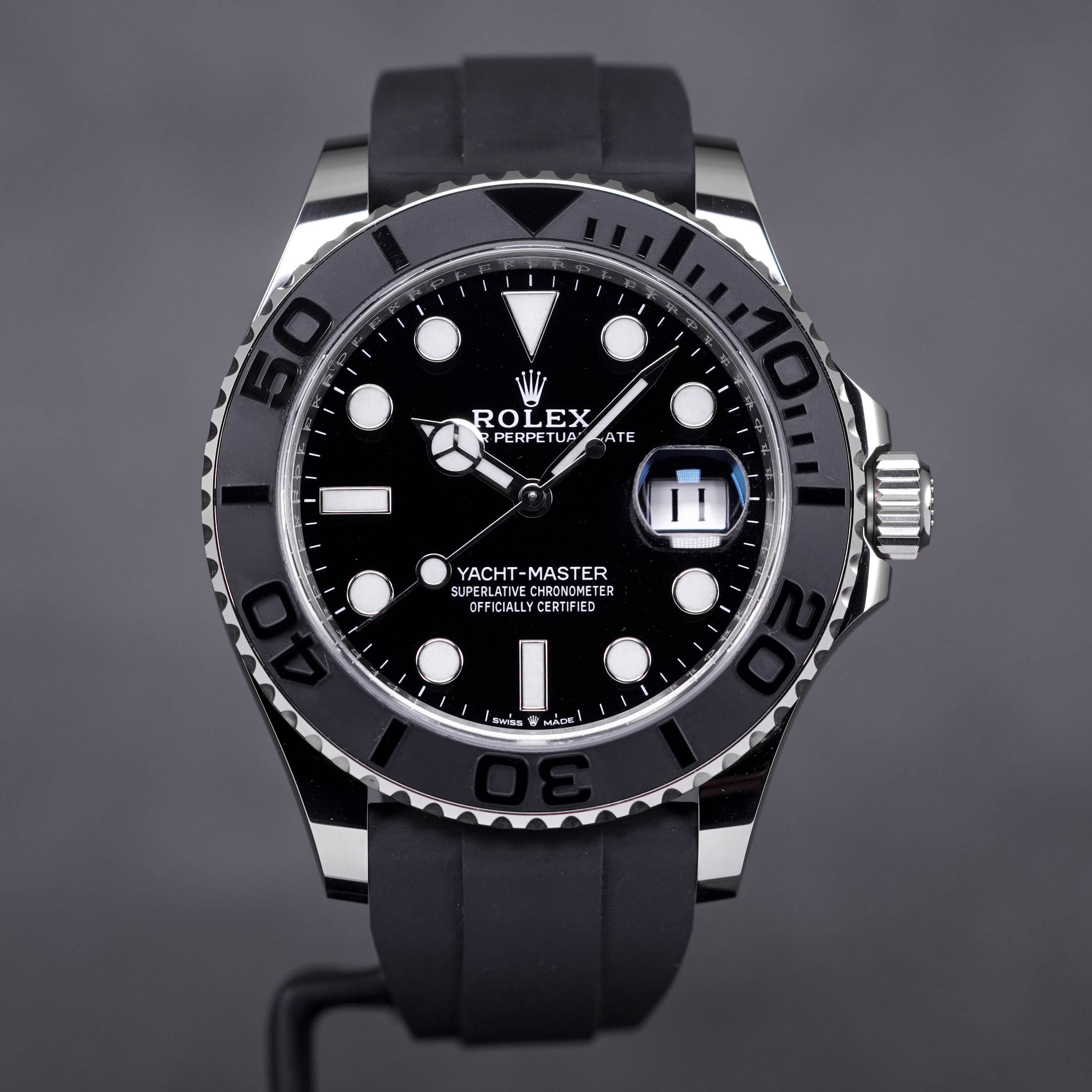 YACHT-MASTER OYSTERFLEX WHITEGOLD BLACK DIAL (2021) - IDWX