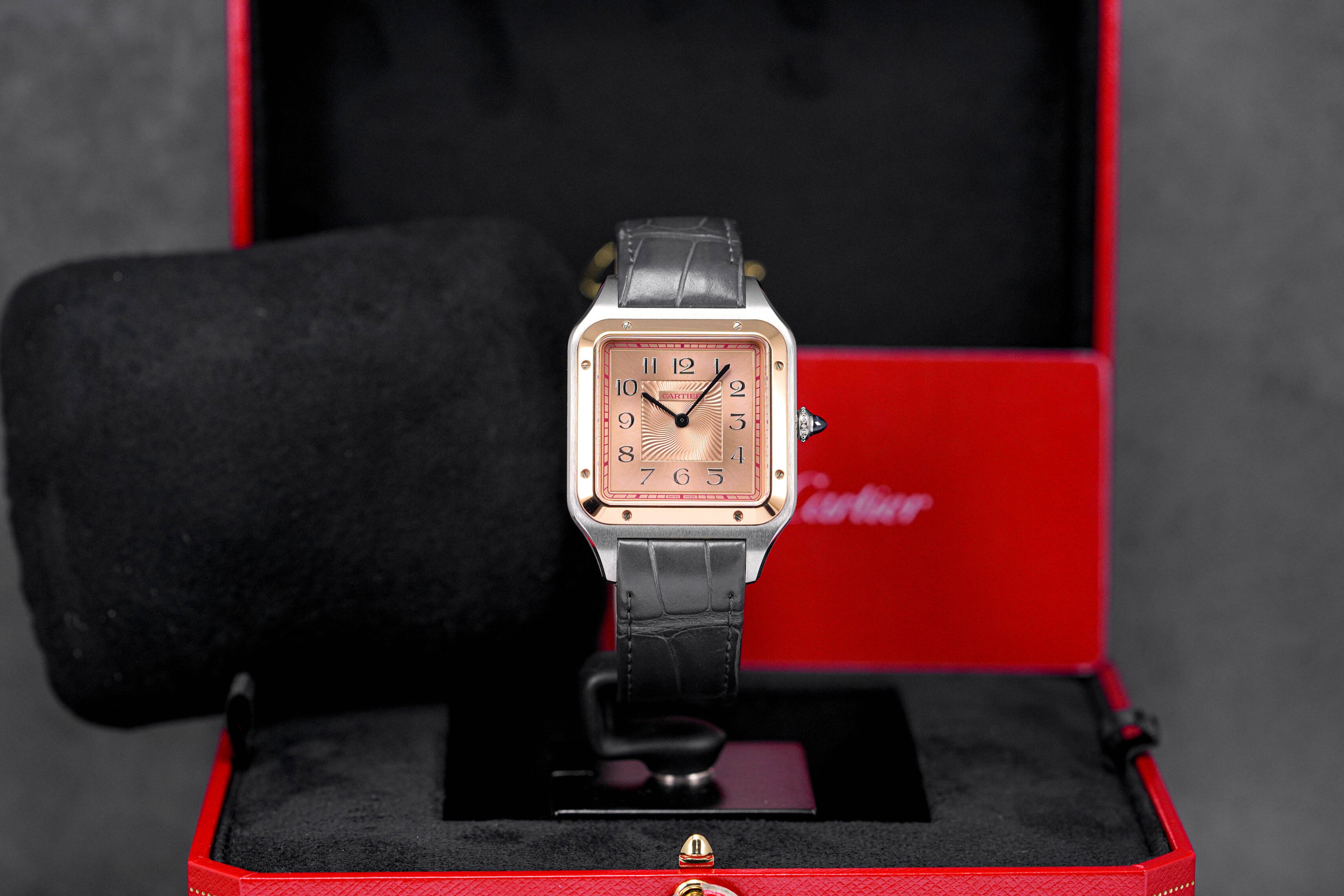 SANTOS DUMONT XL TWOTONE ROSEGOLD SALMON DIAL (2021)