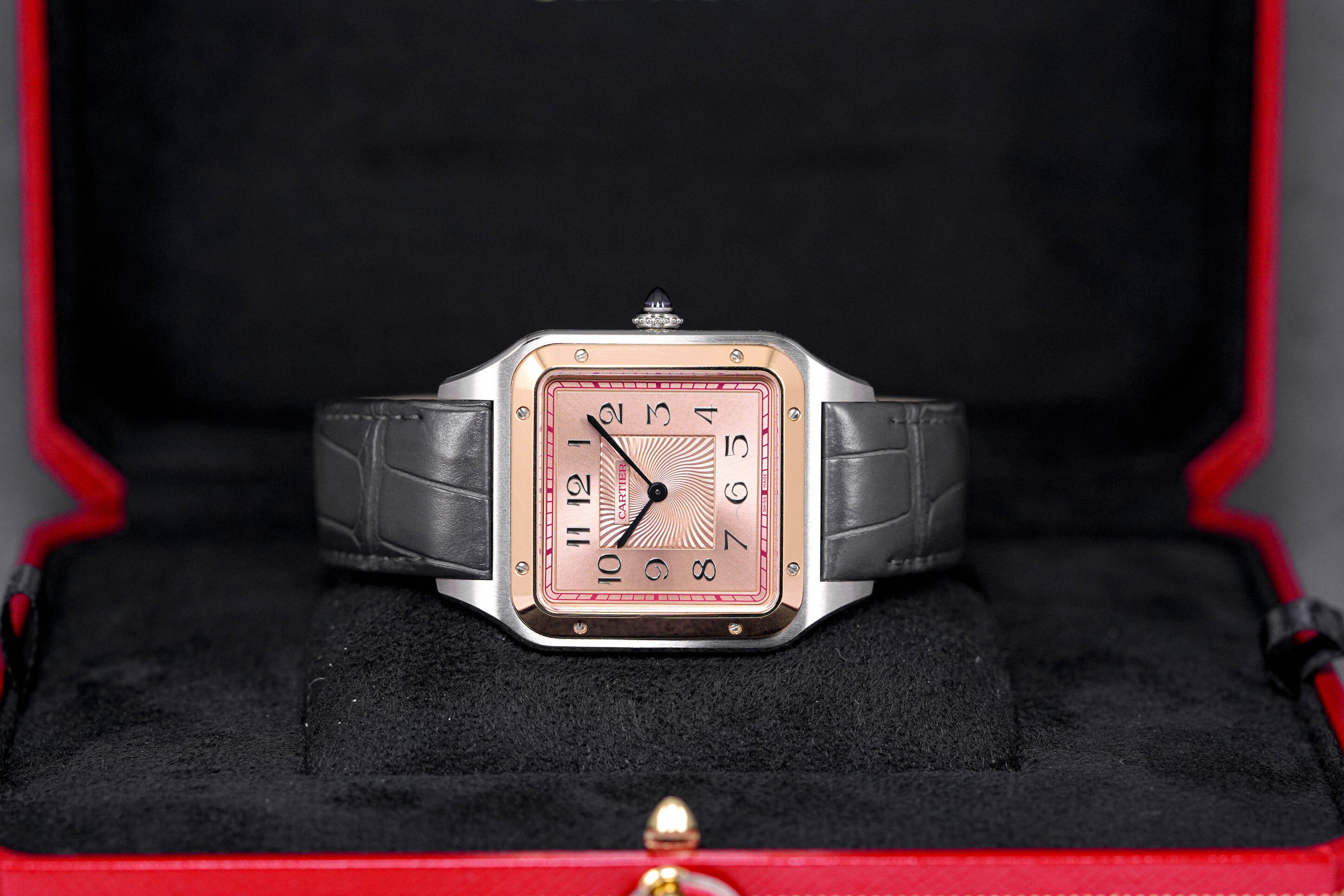 SANTOS DUMONT XL TWOTONE ROSEGOLD SALMON DIAL (2021)