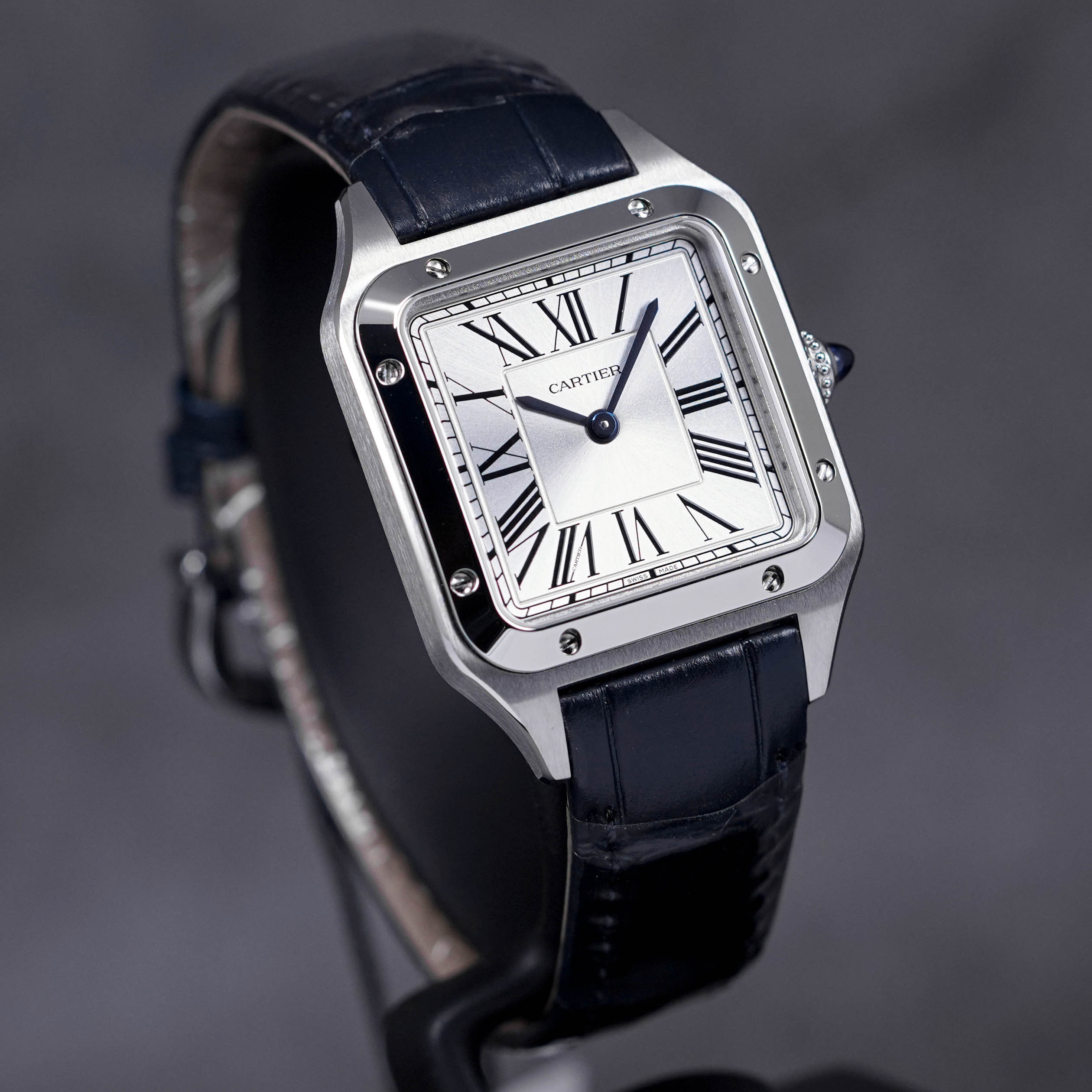 SANTOS DUMONT SMALL QUARTZ SILVER DIAL (2023)