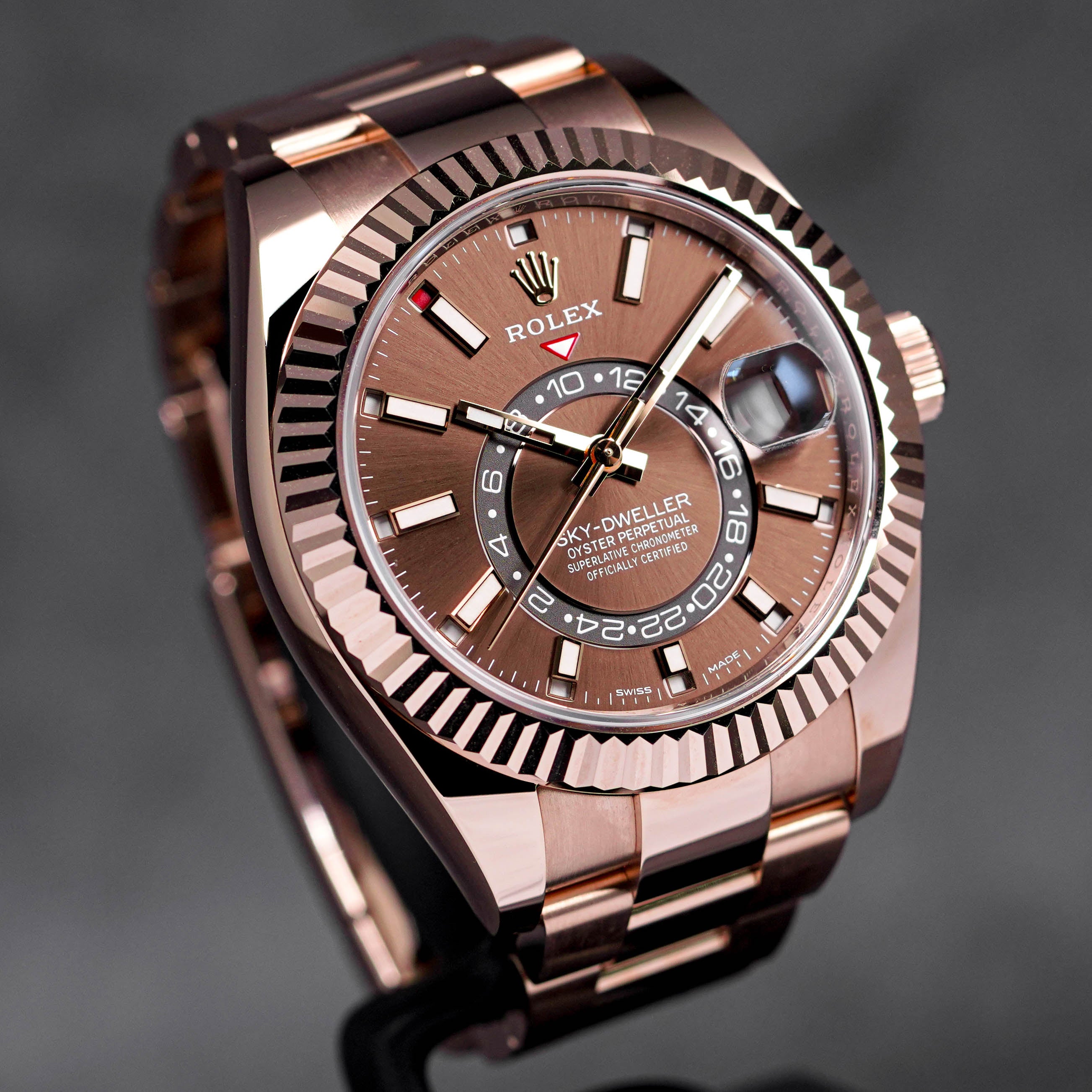 Rolex Sky Dweller Rosegold Choco