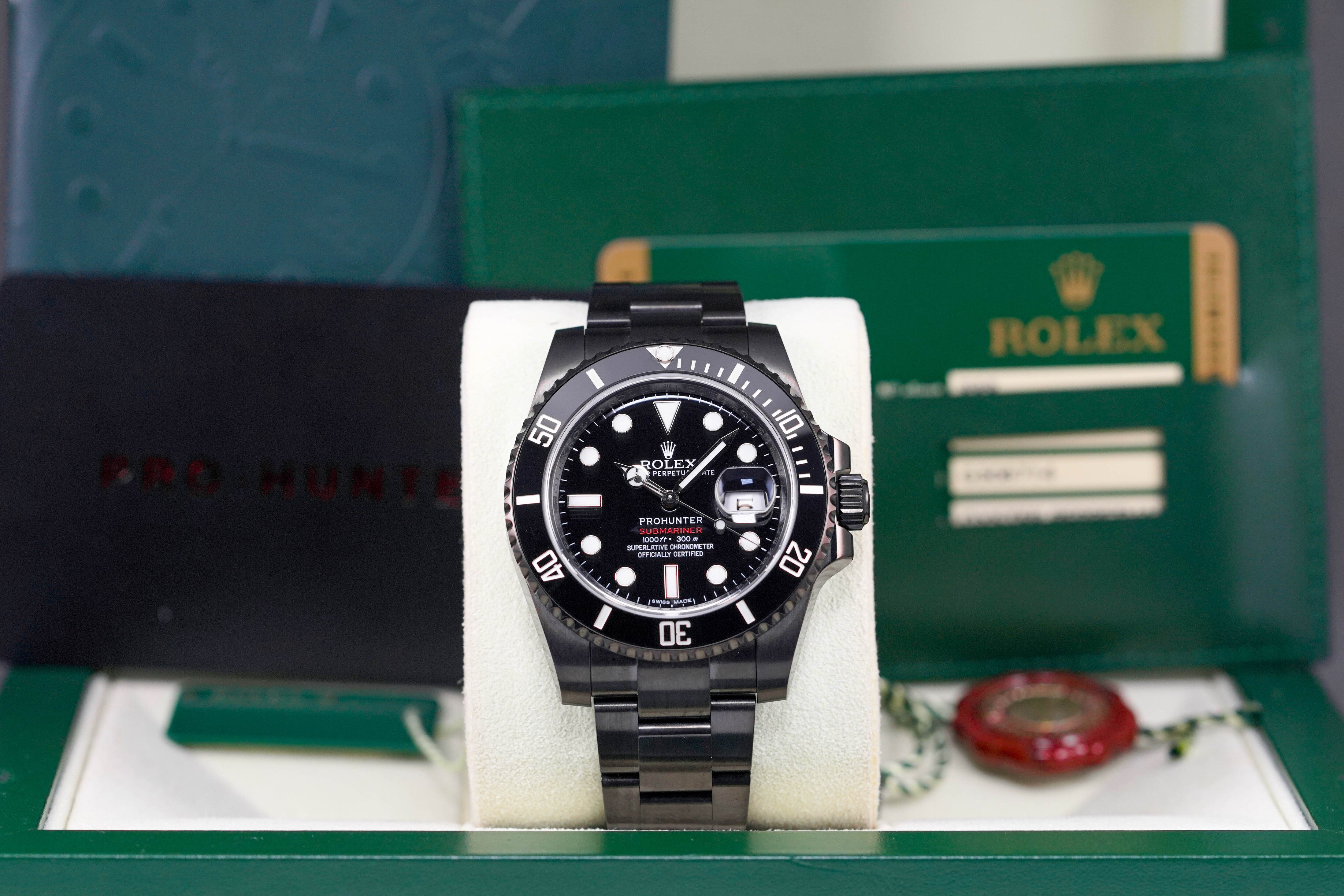 SUBMARINER DATE 'STEALTH' PRO HUNTER DLC CUSTOM 'G SERIES' (CIRCA 2010)