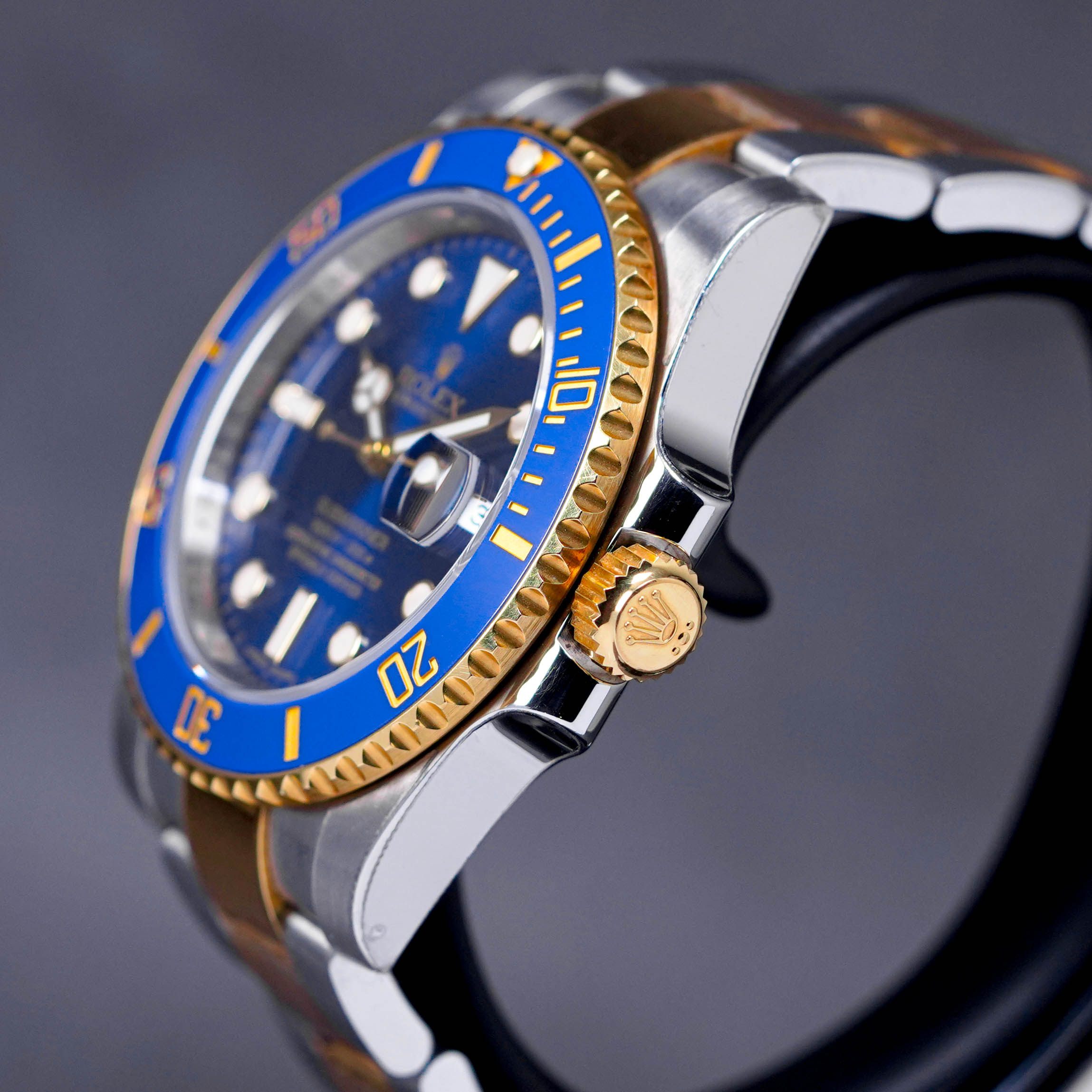 SUBMARINER DATE 40MM TWOTONE YELLOWGOLD BLUE SUNBURST (2014)